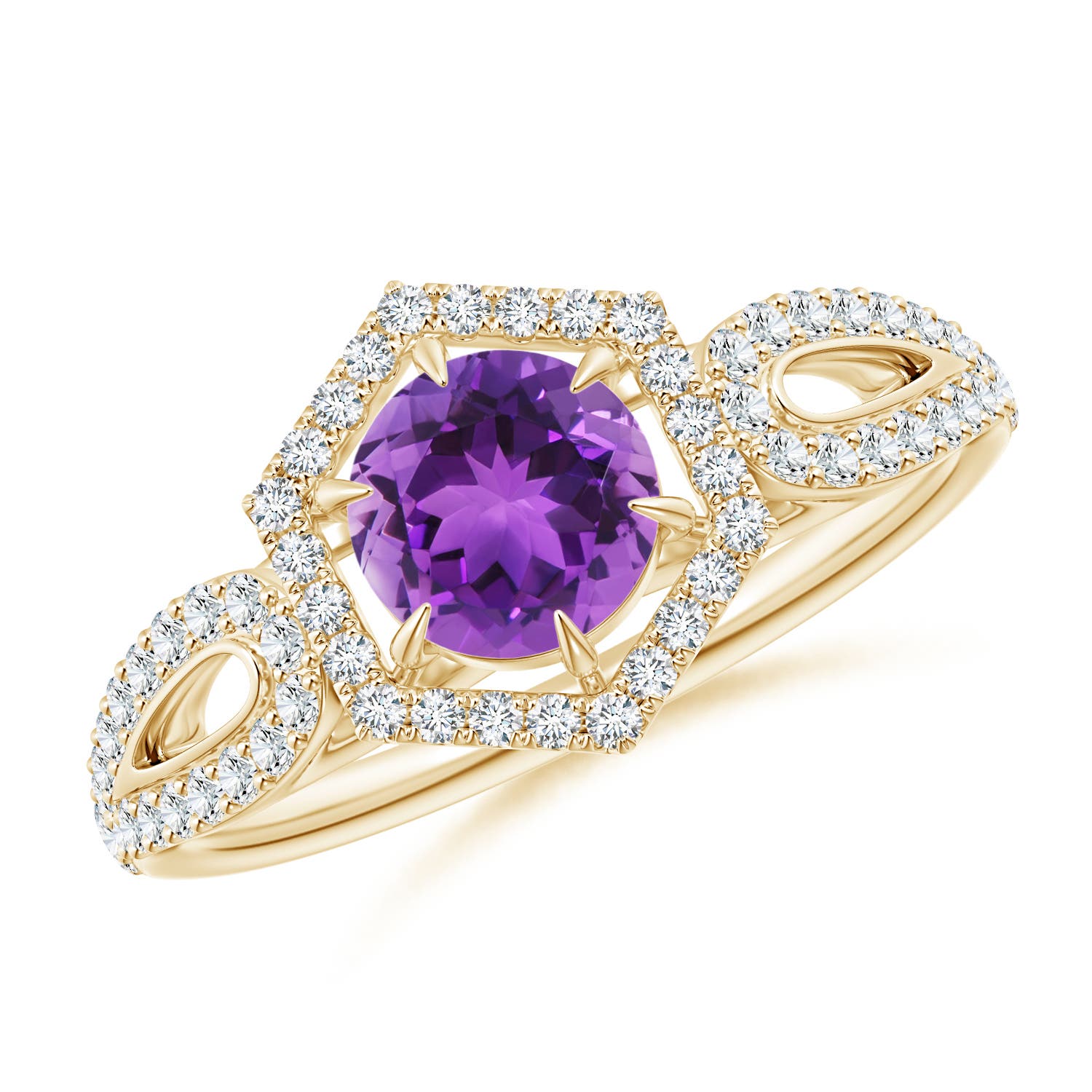 AAA - Amethyst / 0.78 CT / 14 KT Yellow Gold