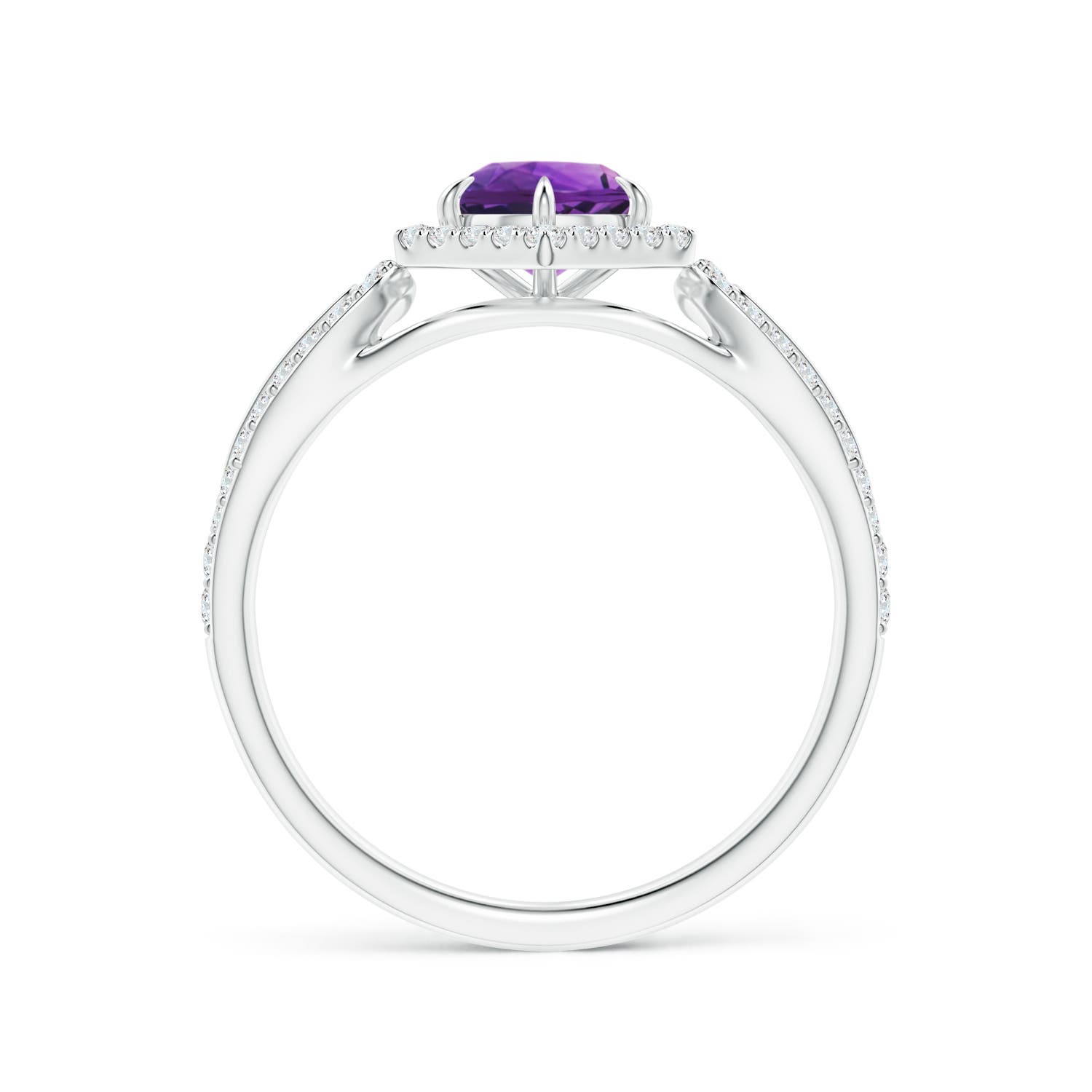 AAAA - Amethyst / 0.78 CT / 14 KT White Gold