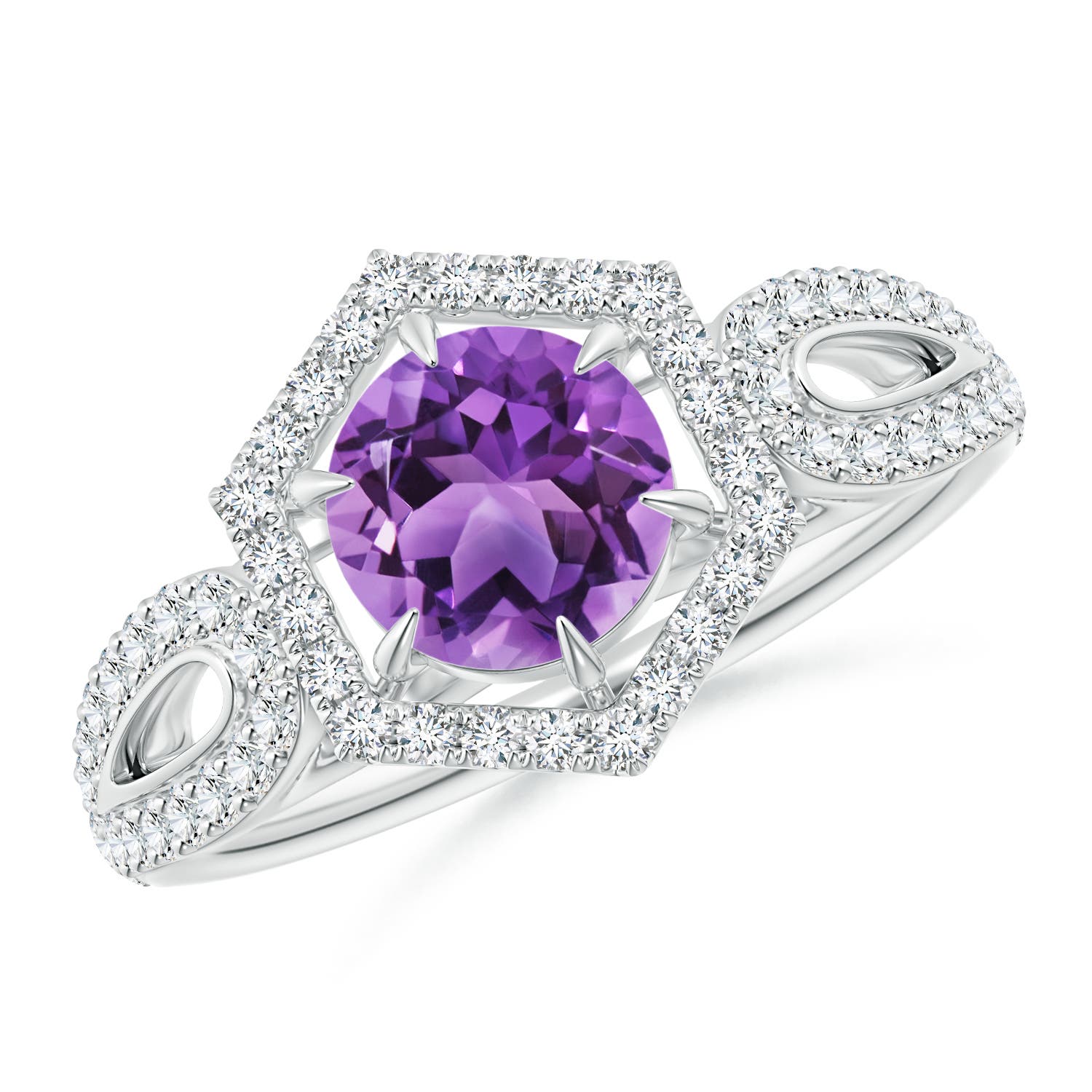 AA - Amethyst / 1.26 CT / 14 KT White Gold