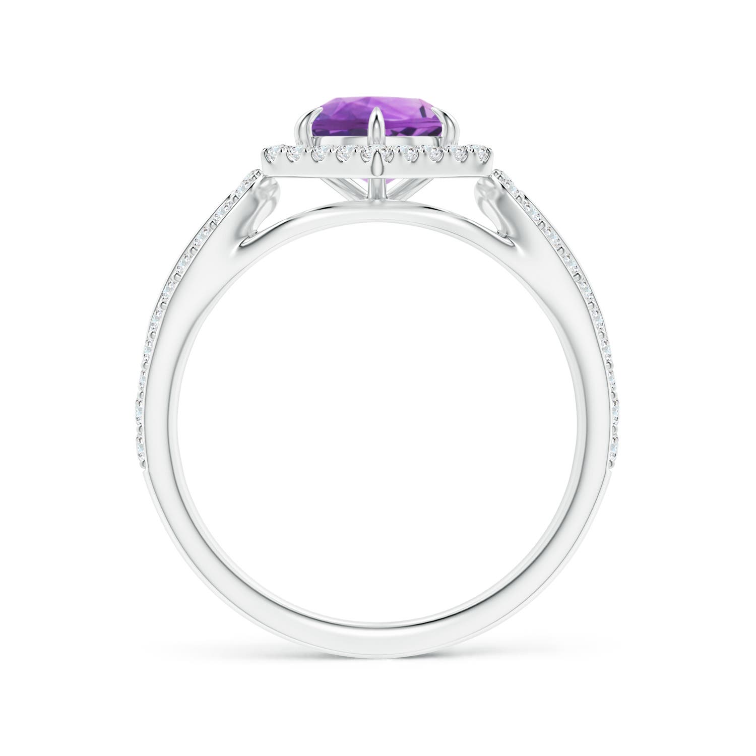 AA - Amethyst / 1.26 CT / 14 KT White Gold