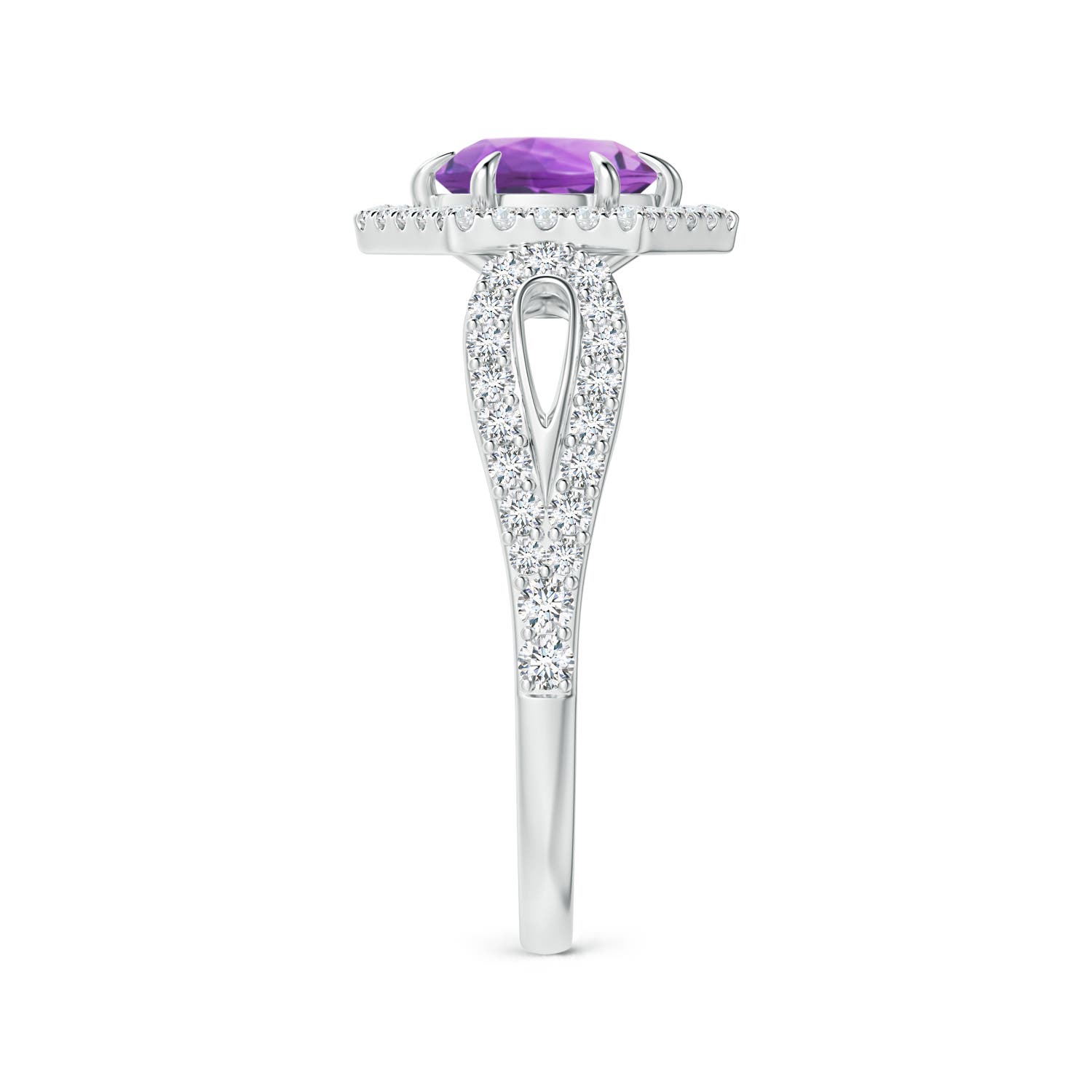 AA - Amethyst / 1.26 CT / 14 KT White Gold