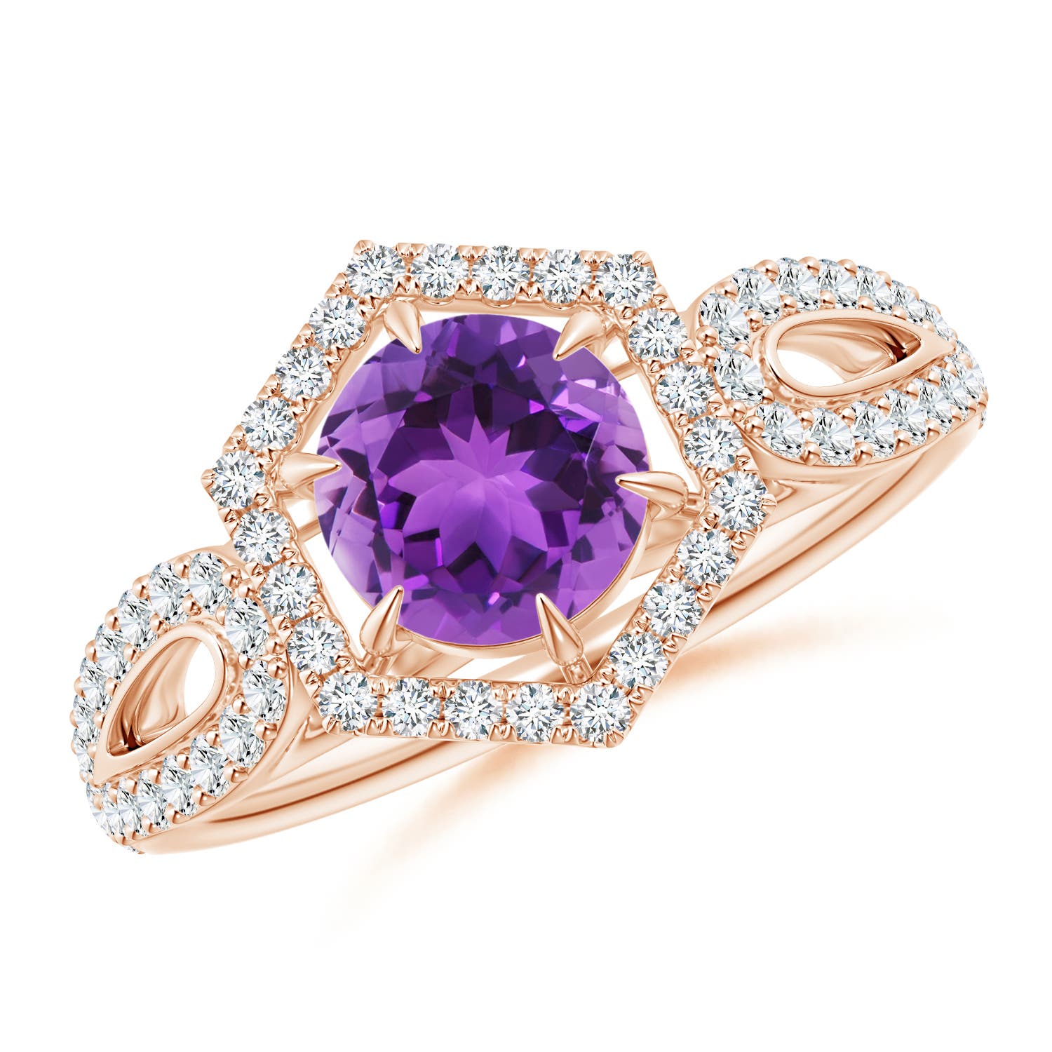 AAA - Amethyst / 1.26 CT / 14 KT Rose Gold