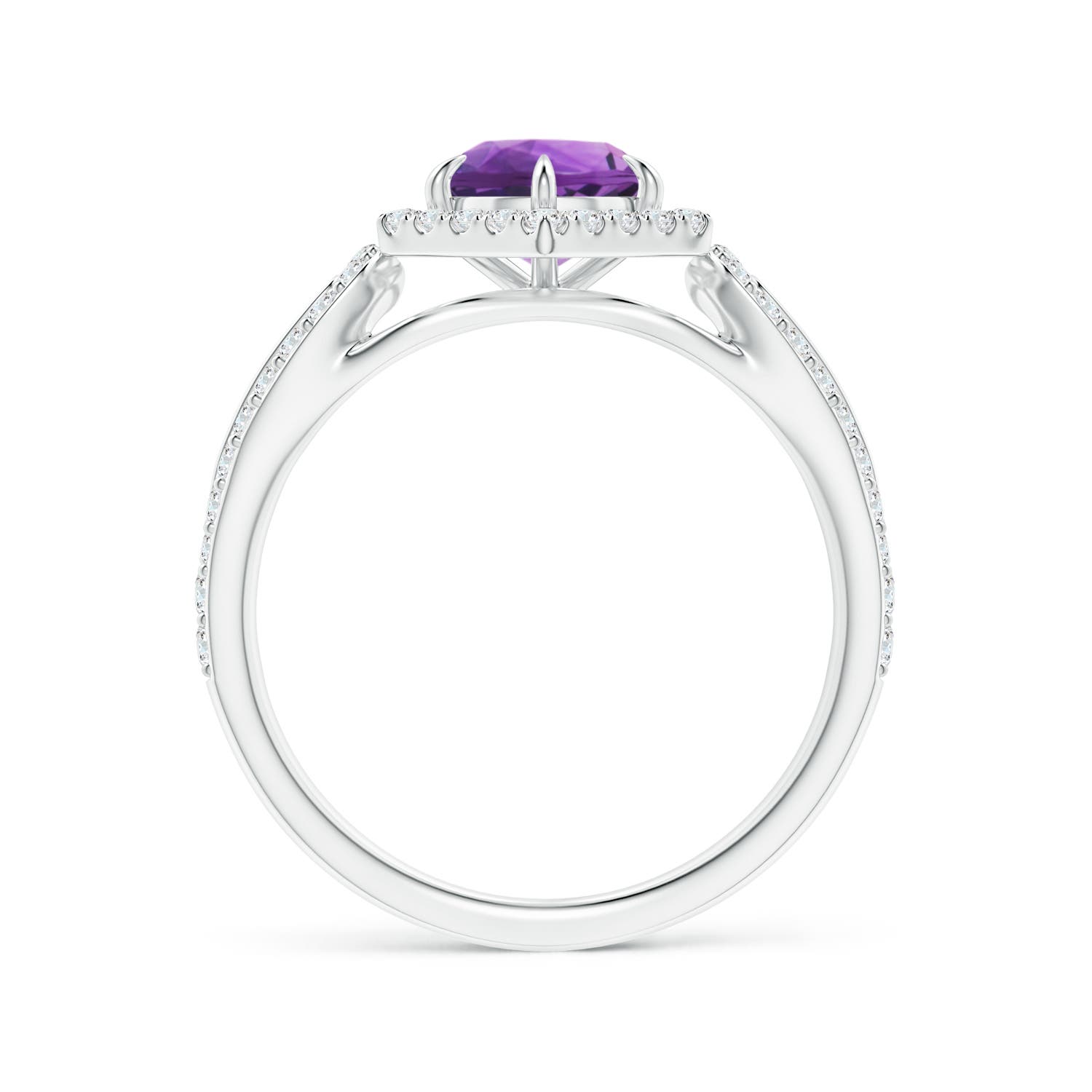 AAA - Amethyst / 1.26 CT / 14 KT White Gold