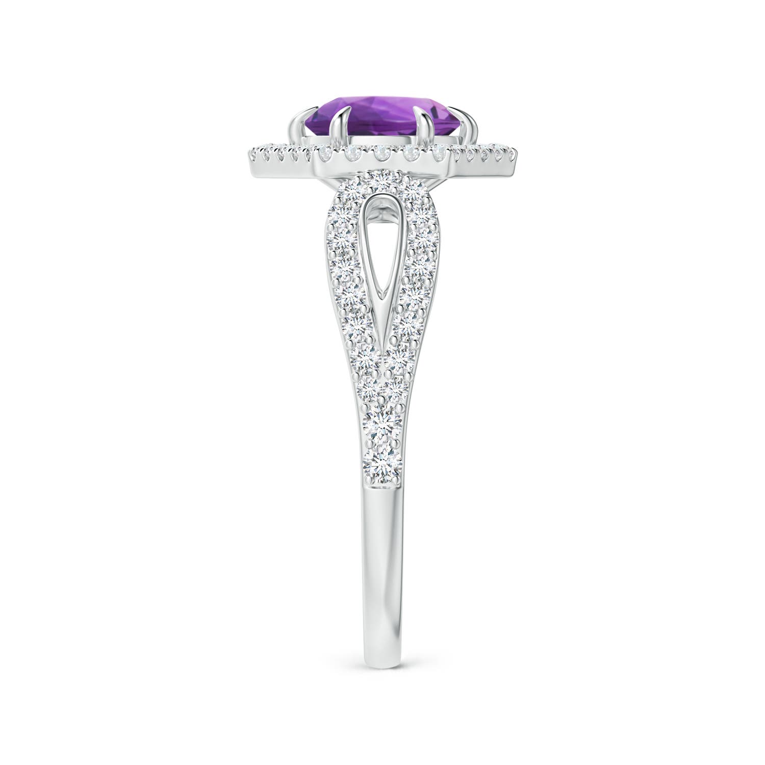 AAA - Amethyst / 1.26 CT / 14 KT White Gold