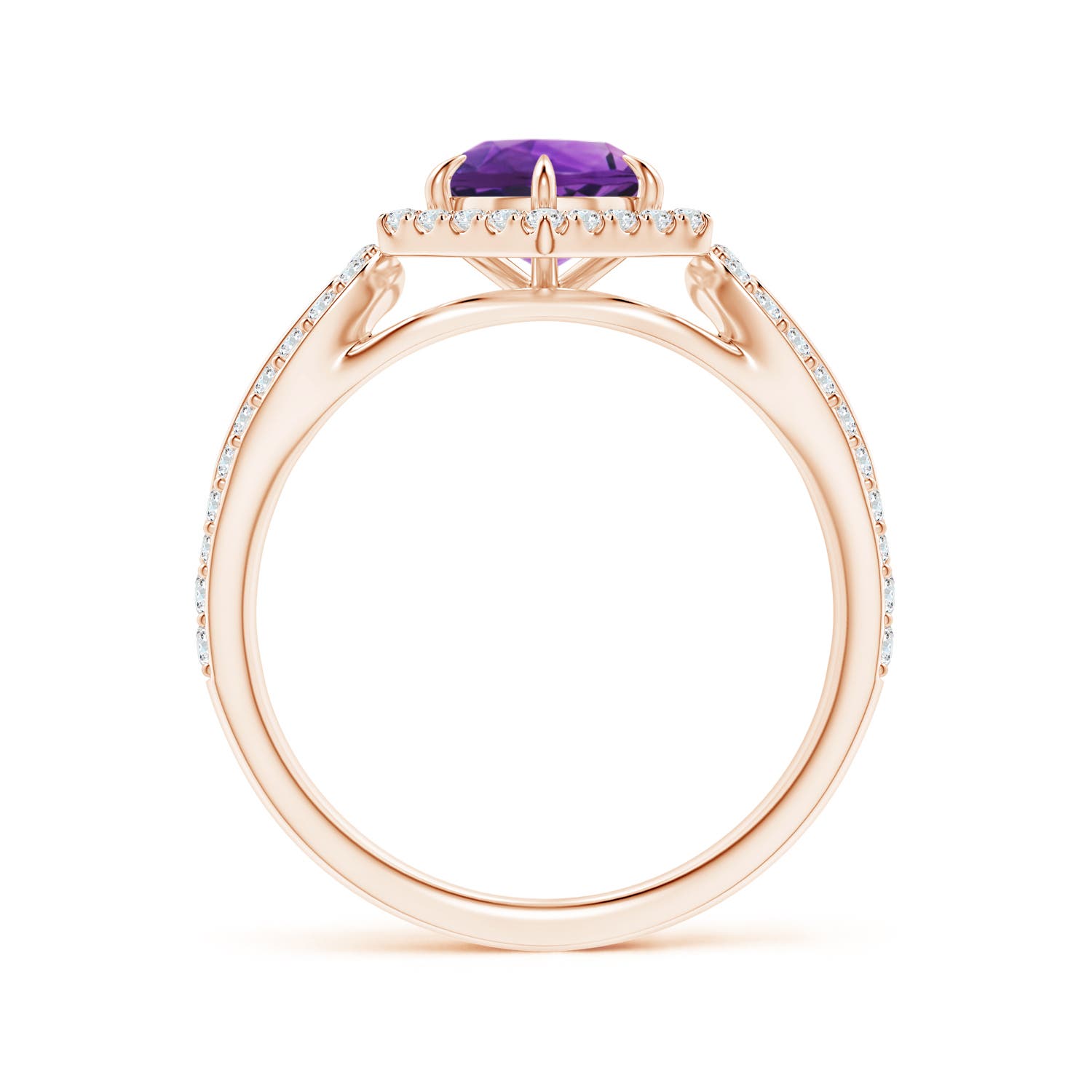 AAAA - Amethyst / 1.26 CT / 14 KT Rose Gold