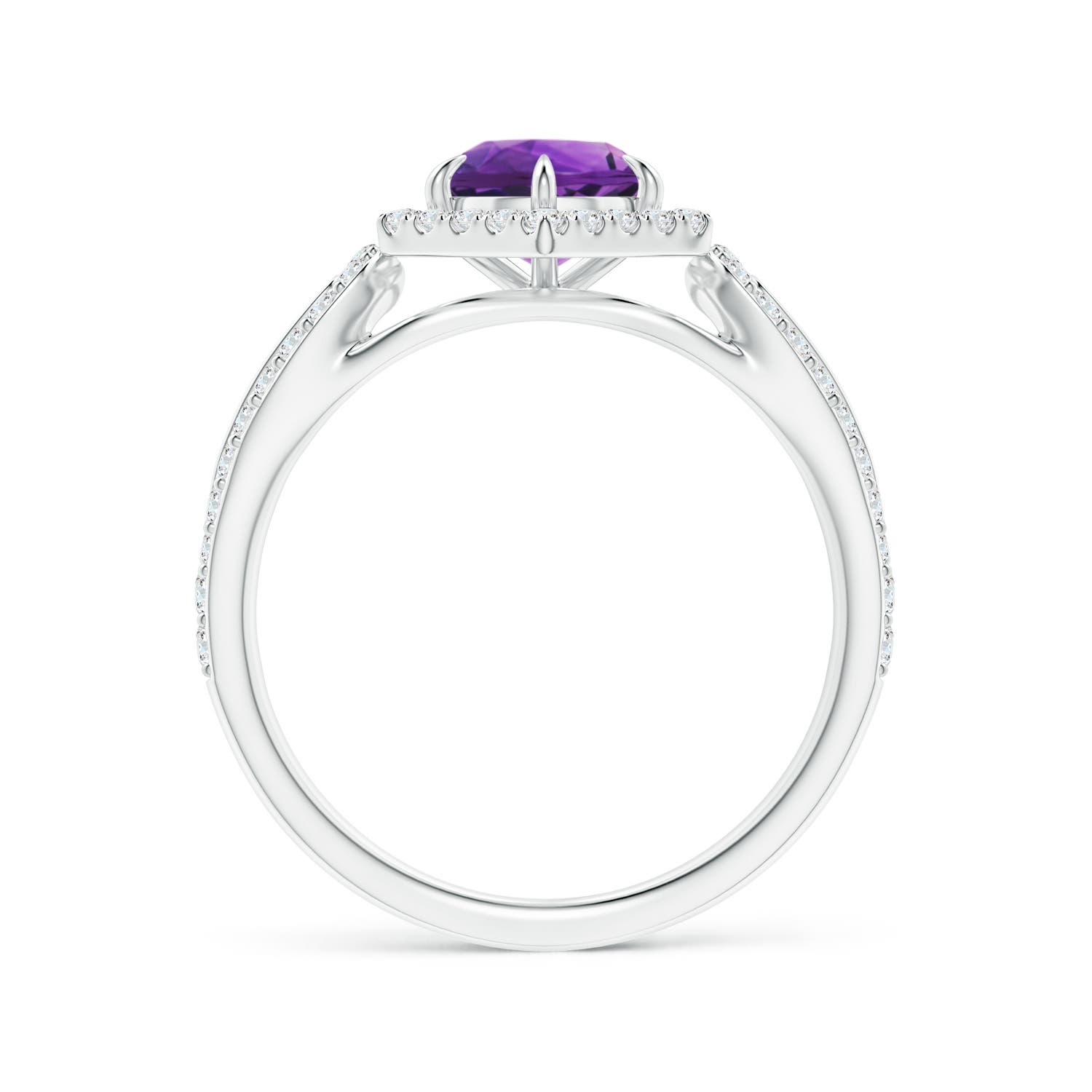 AAAA - Amethyst / 1.26 CT / 14 KT White Gold