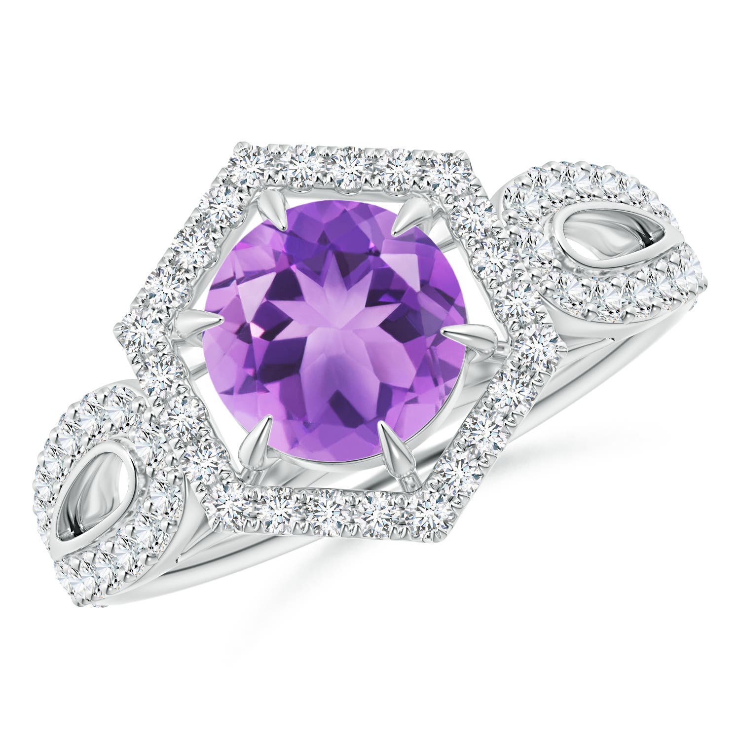 A - Amethyst / 1.75 CT / 14 KT White Gold