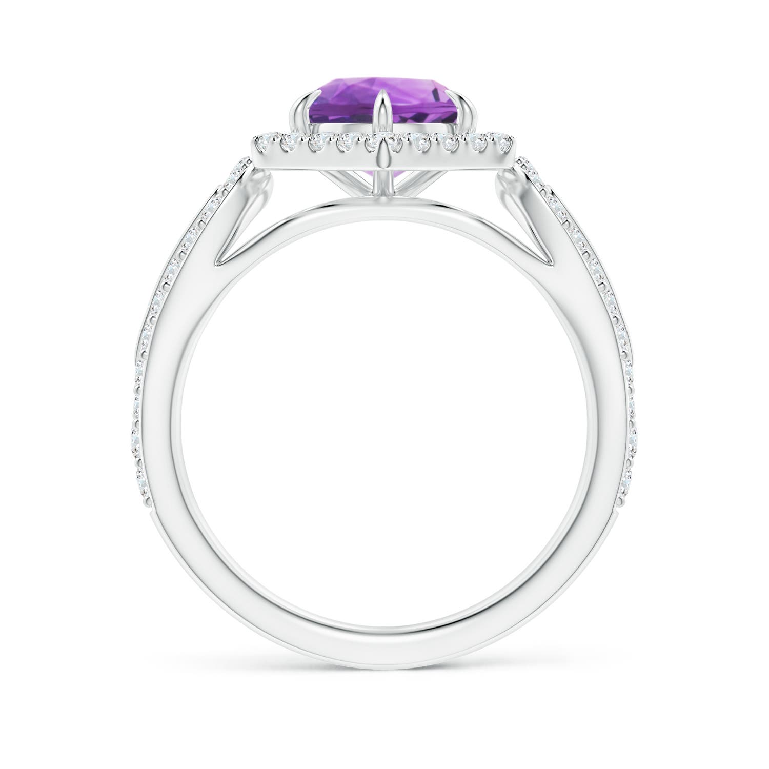 AA - Amethyst / 1.75 CT / 14 KT White Gold