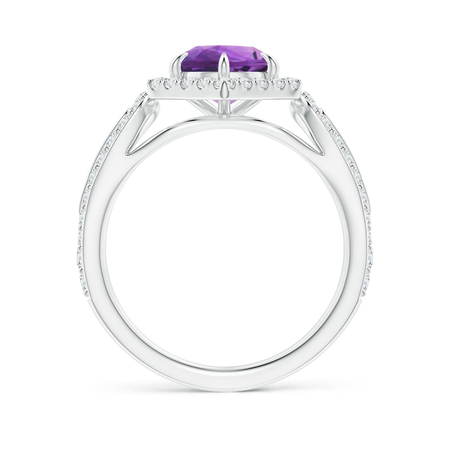 AAA - Amethyst / 1.75 CT / 14 KT White Gold