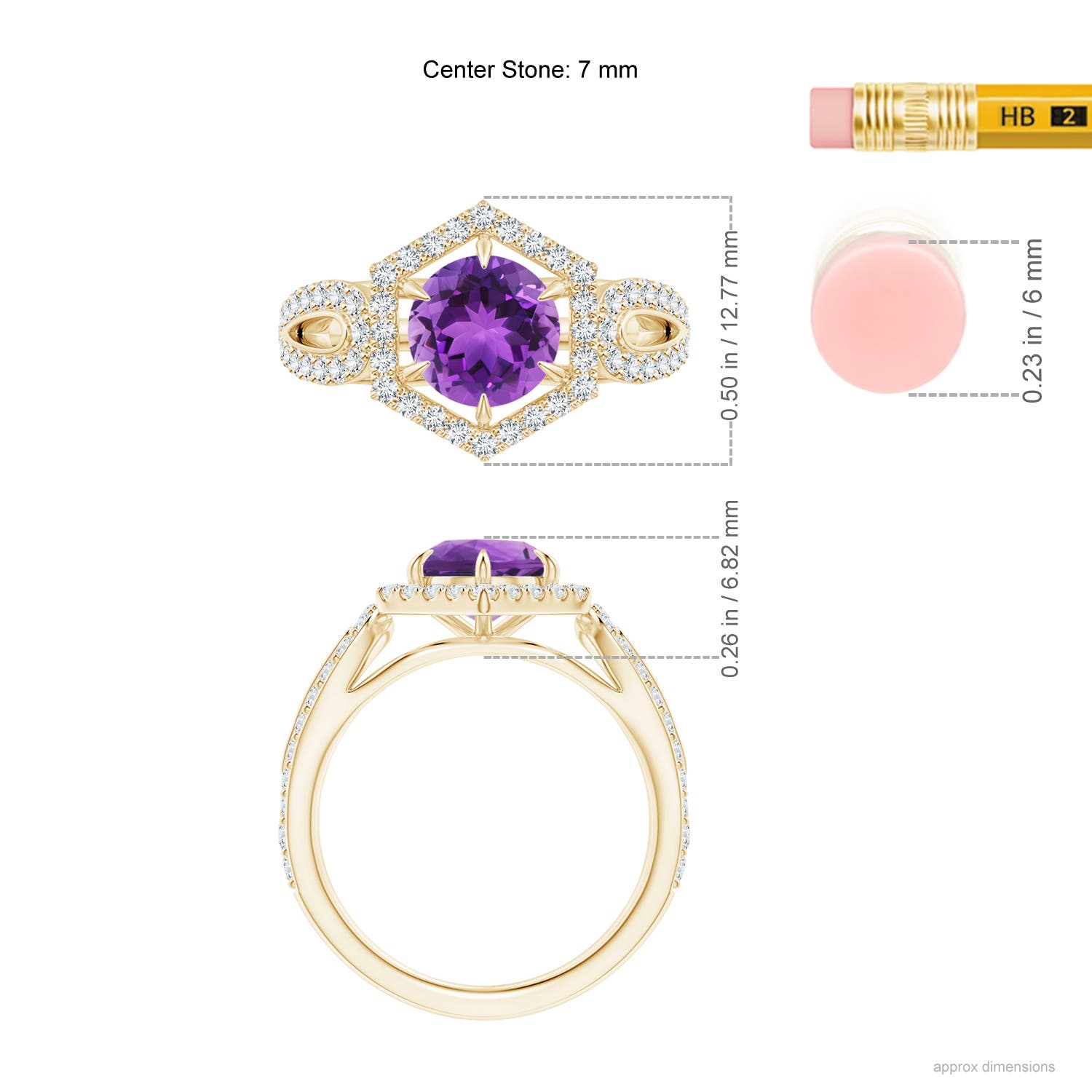 AAA - Amethyst / 1.75 CT / 14 KT Yellow Gold