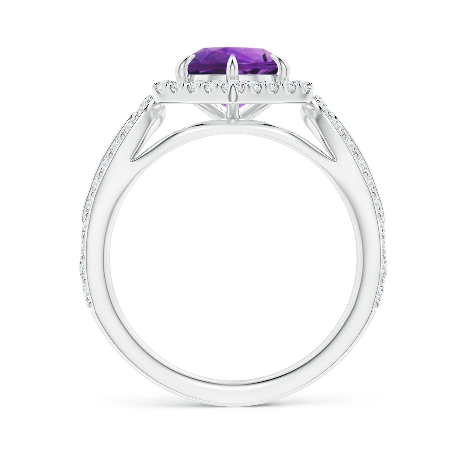 AAAA - Amethyst / 1.75 CT / 14 KT White Gold