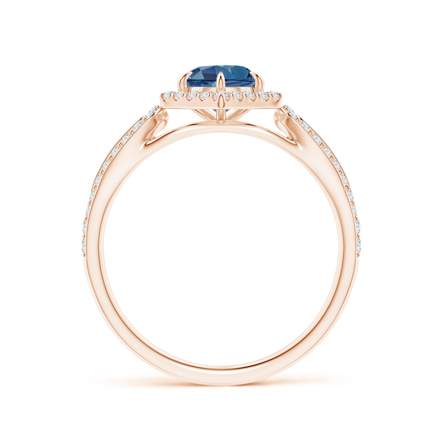 A - London Blue Topaz / 0.92 CT / 14 KT Rose Gold