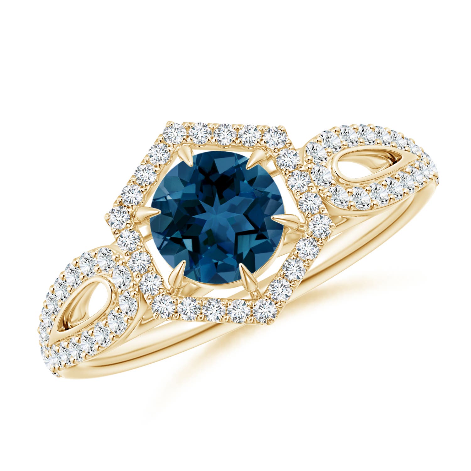 AAA - London Blue Topaz / 0.92 CT / 14 KT Yellow Gold