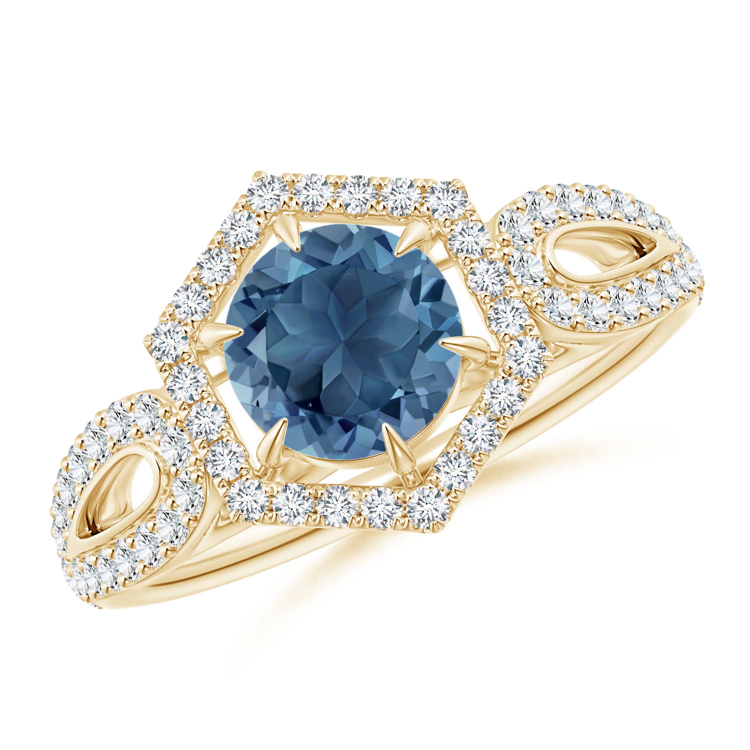 A - London Blue Topaz / 1.41 CT / 14 KT Yellow Gold