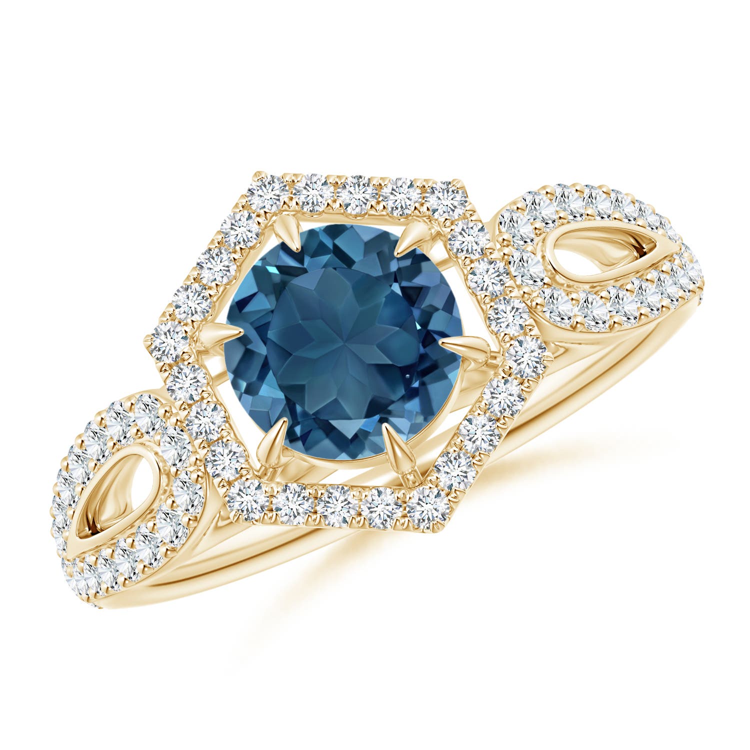 AA - London Blue Topaz / 1.41 CT / 14 KT Yellow Gold