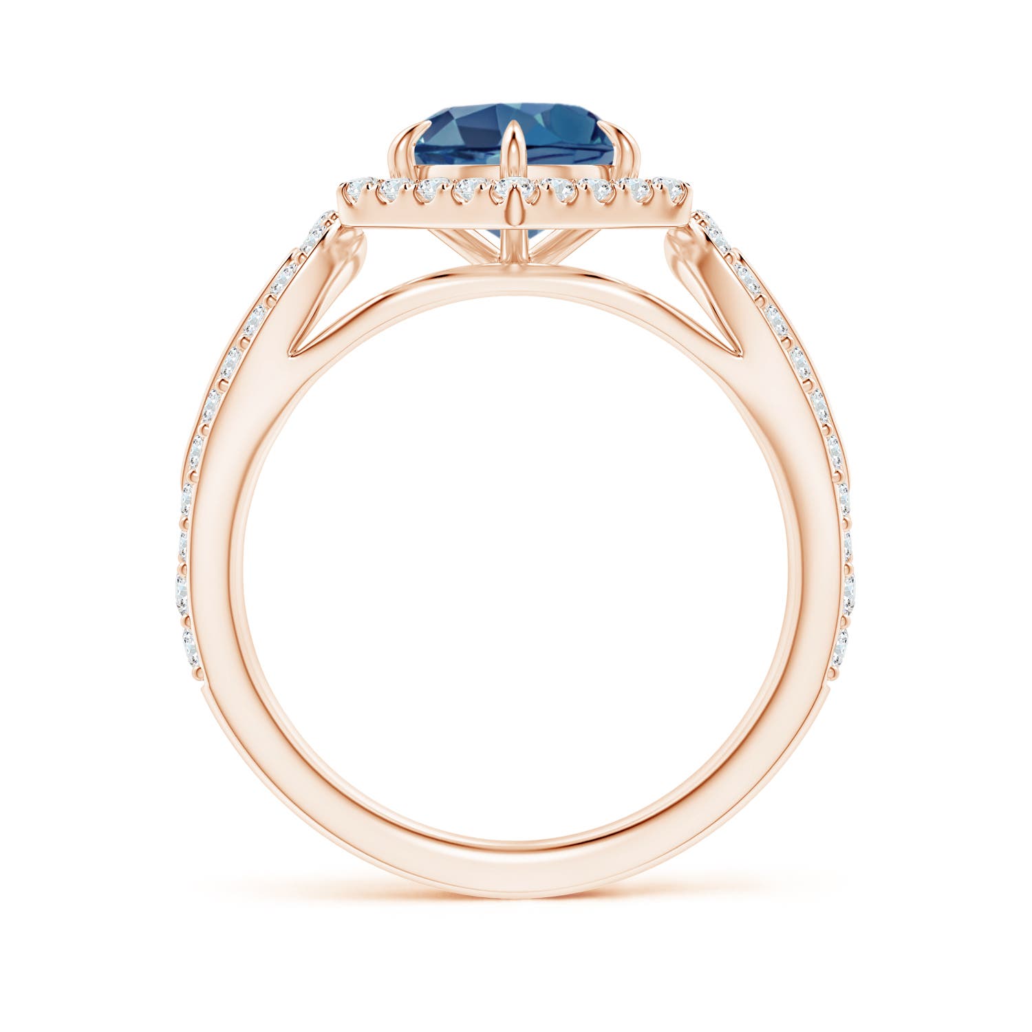 A - London Blue Topaz / 2.15 CT / 14 KT Rose Gold