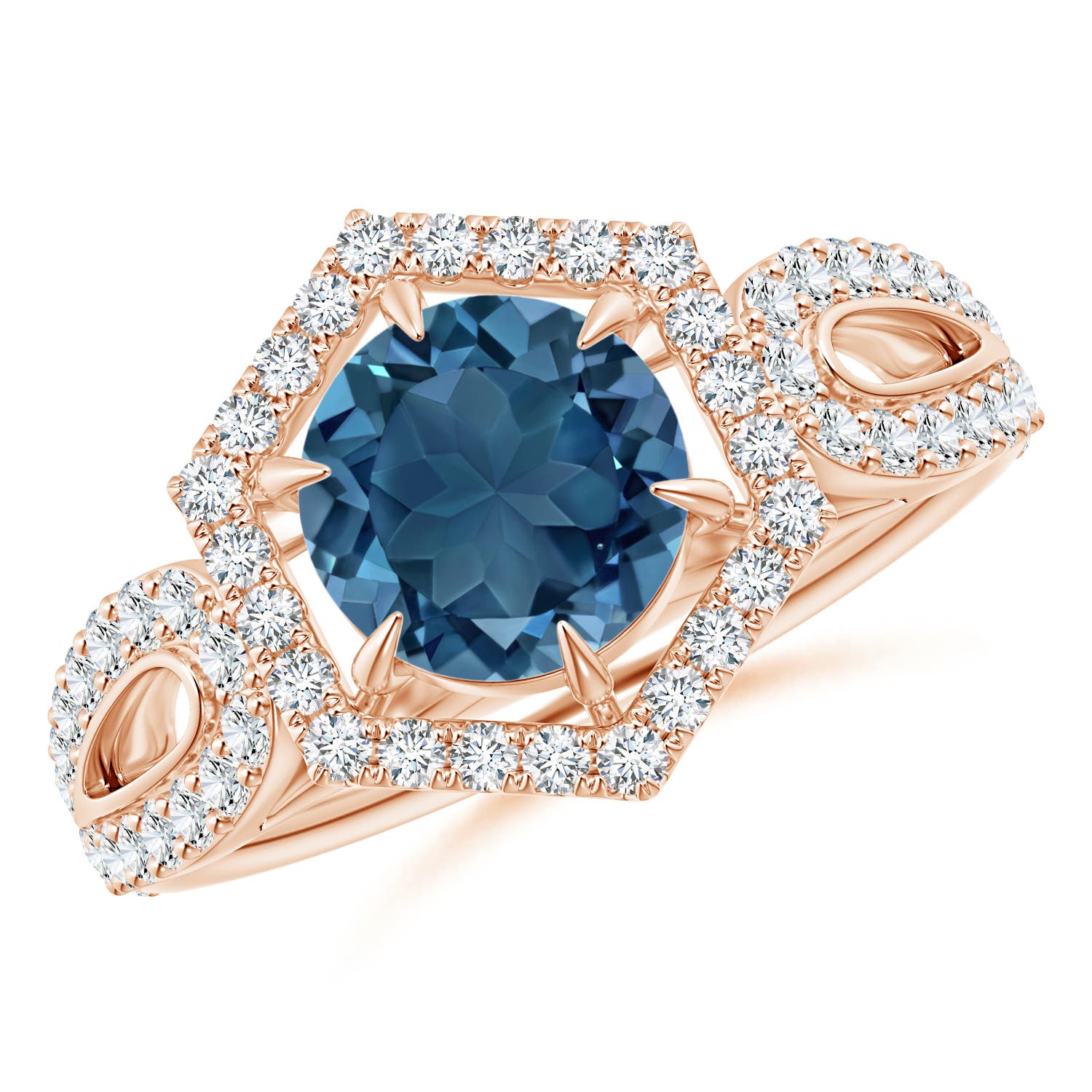 AA - London Blue Topaz / 2.15 CT / 14 KT Rose Gold