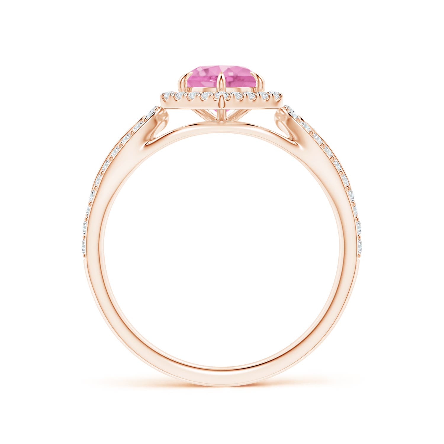 A - Pink Sapphire / 0.92 CT / 14 KT Rose Gold