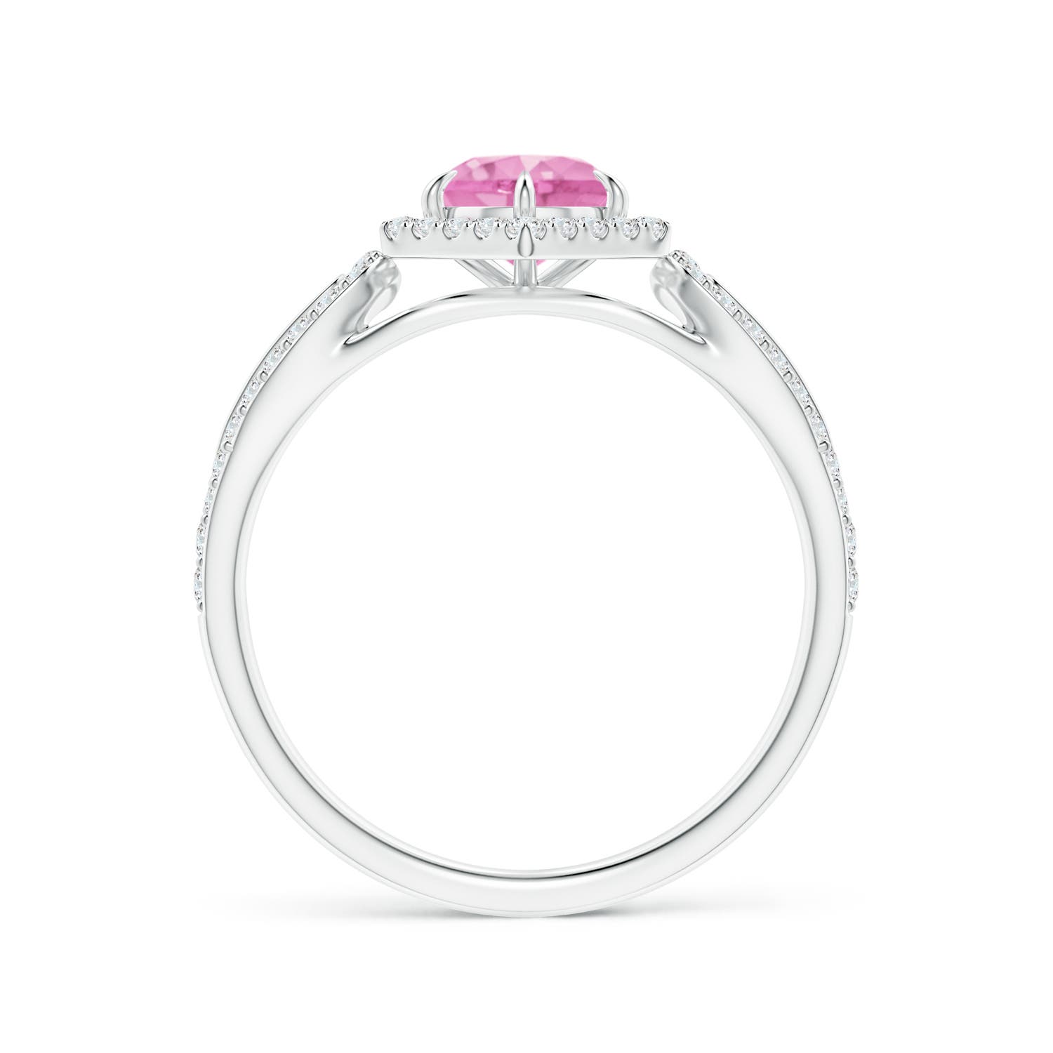 A - Pink Sapphire / 0.92 CT / 14 KT White Gold