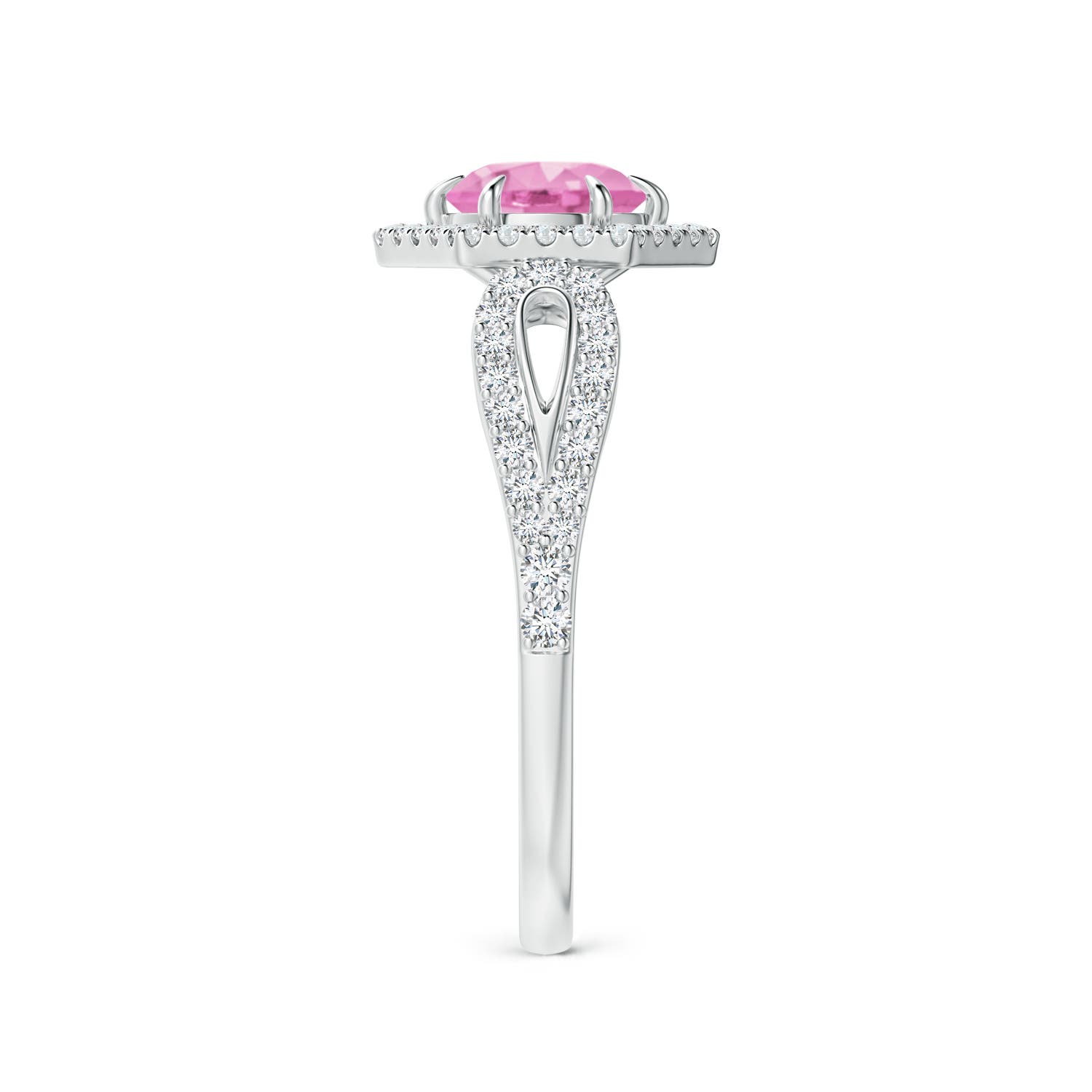 A - Pink Sapphire / 0.92 CT / 14 KT White Gold