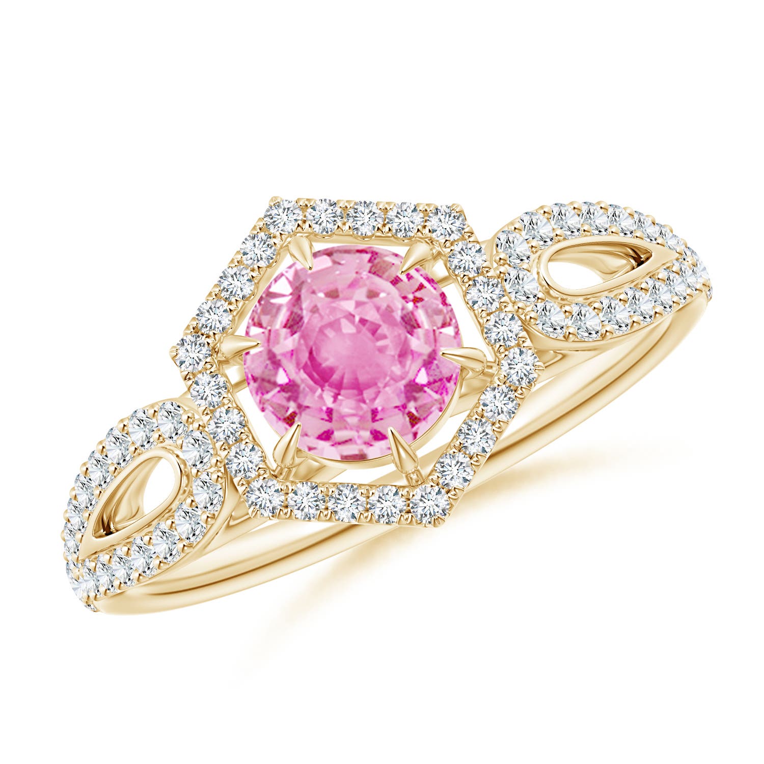 A - Pink Sapphire / 0.92 CT / 14 KT Yellow Gold