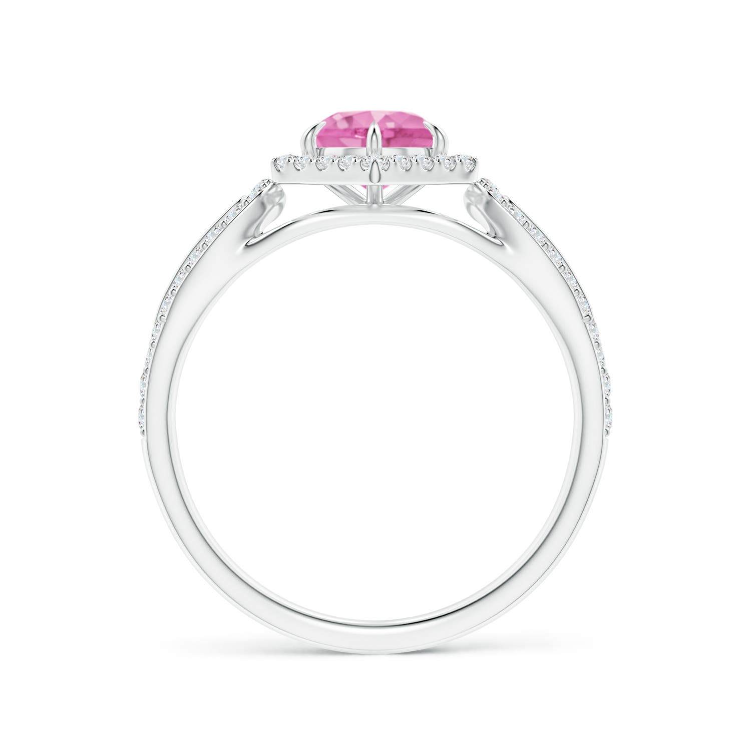 AA - Pink Sapphire / 0.92 CT / 14 KT White Gold