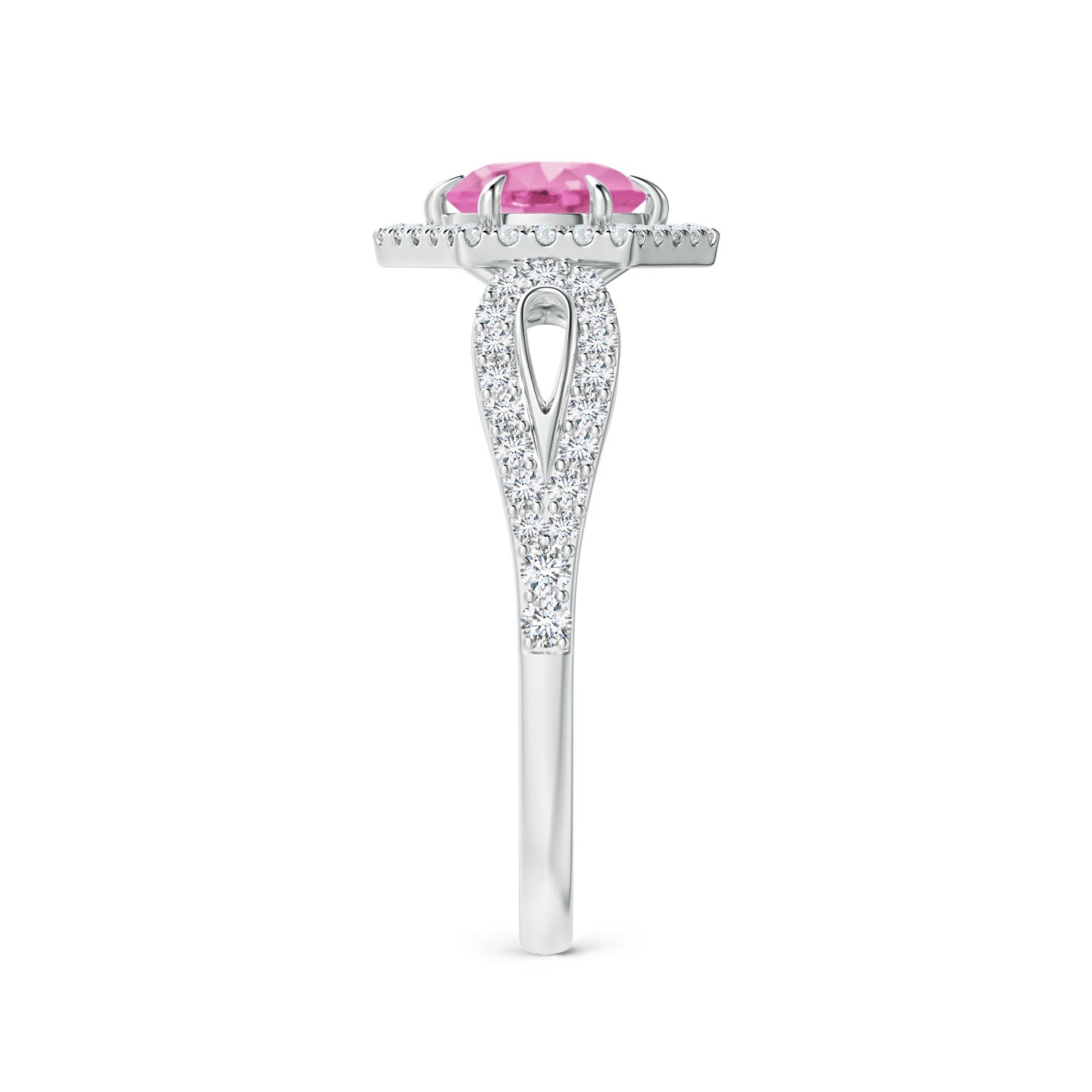 AA - Pink Sapphire / 0.92 CT / 14 KT White Gold