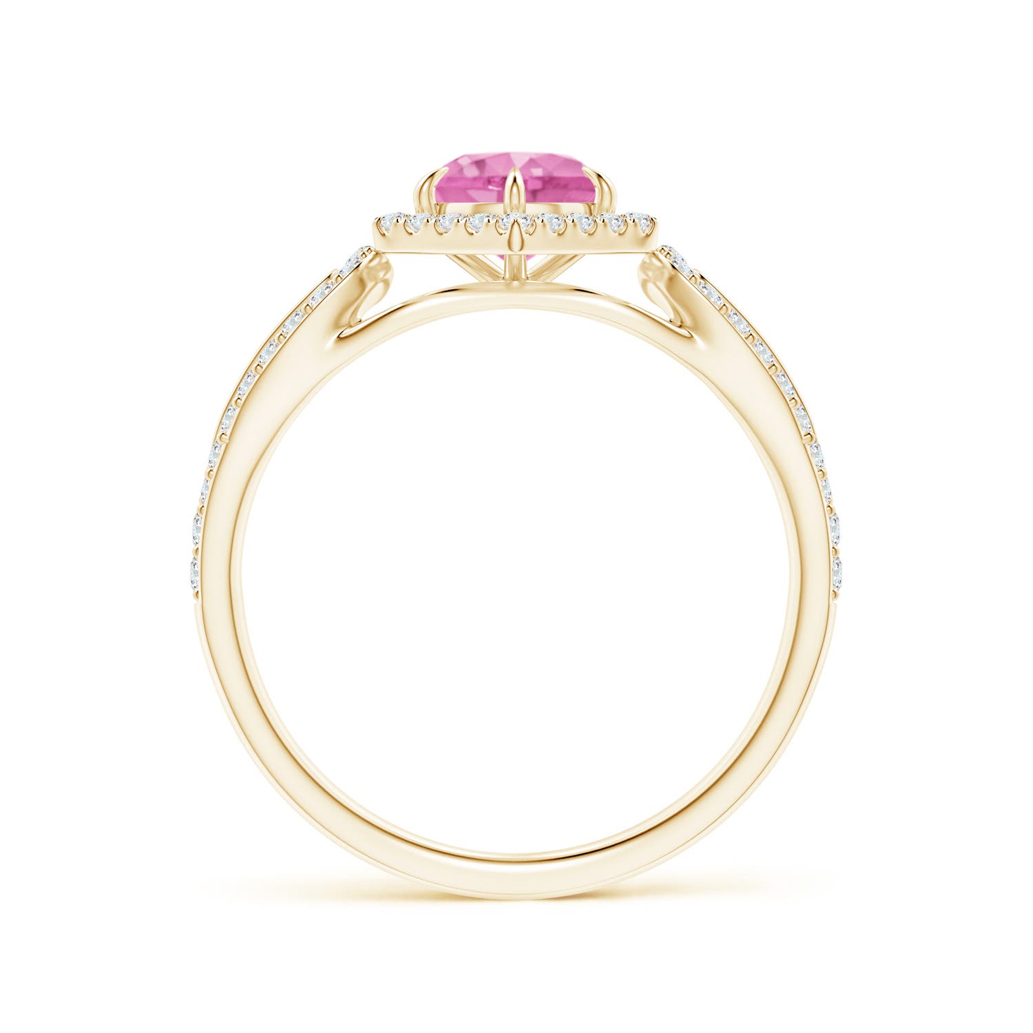 AA - Pink Sapphire / 0.92 CT / 14 KT Yellow Gold