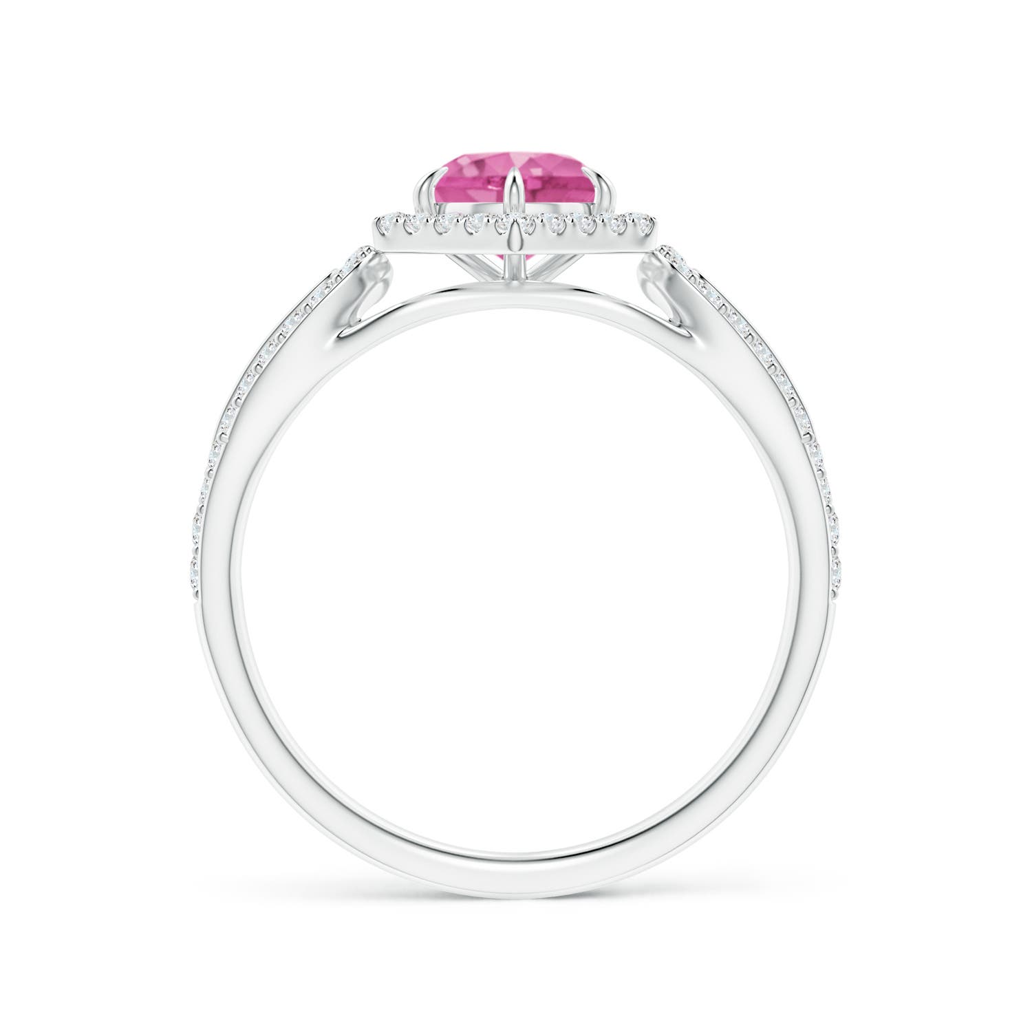 AAA - Pink Sapphire / 0.92 CT / 14 KT White Gold