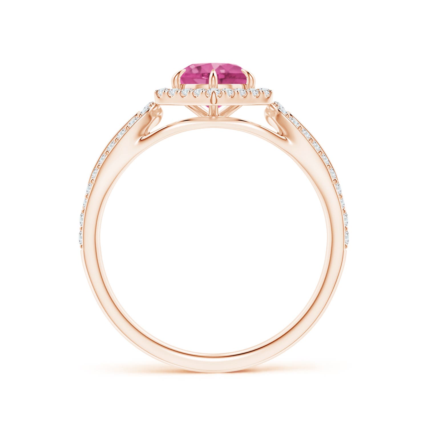 AAAA - Pink Sapphire / 0.92 CT / 14 KT Rose Gold