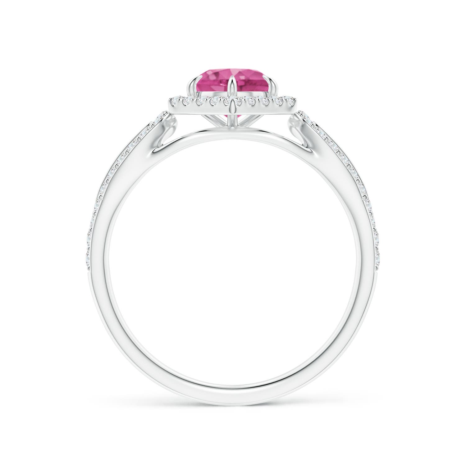 AAAA - Pink Sapphire / 0.92 CT / 14 KT White Gold