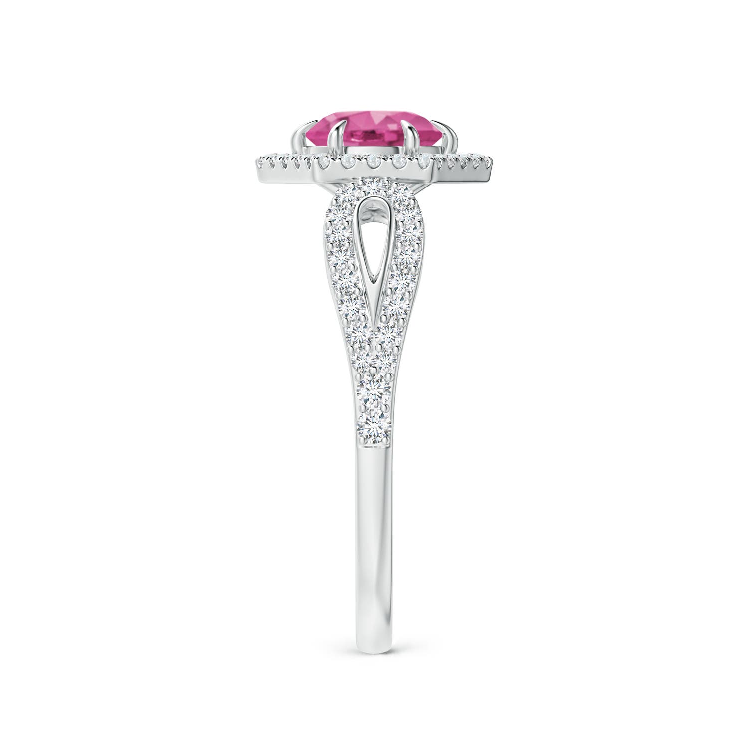 AAAA - Pink Sapphire / 0.92 CT / 14 KT White Gold