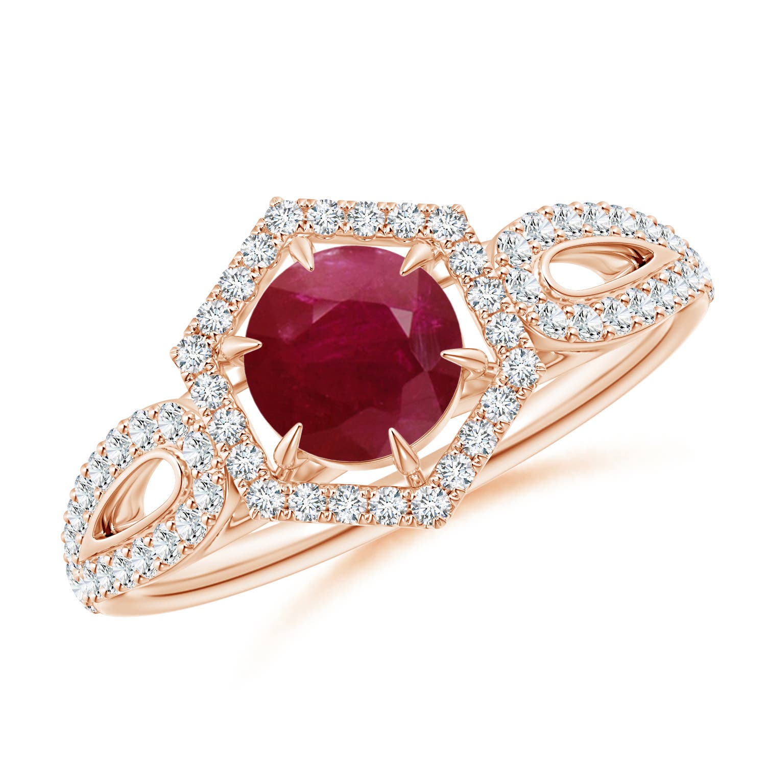 A - Ruby / 0.92 CT / 14 KT Rose Gold