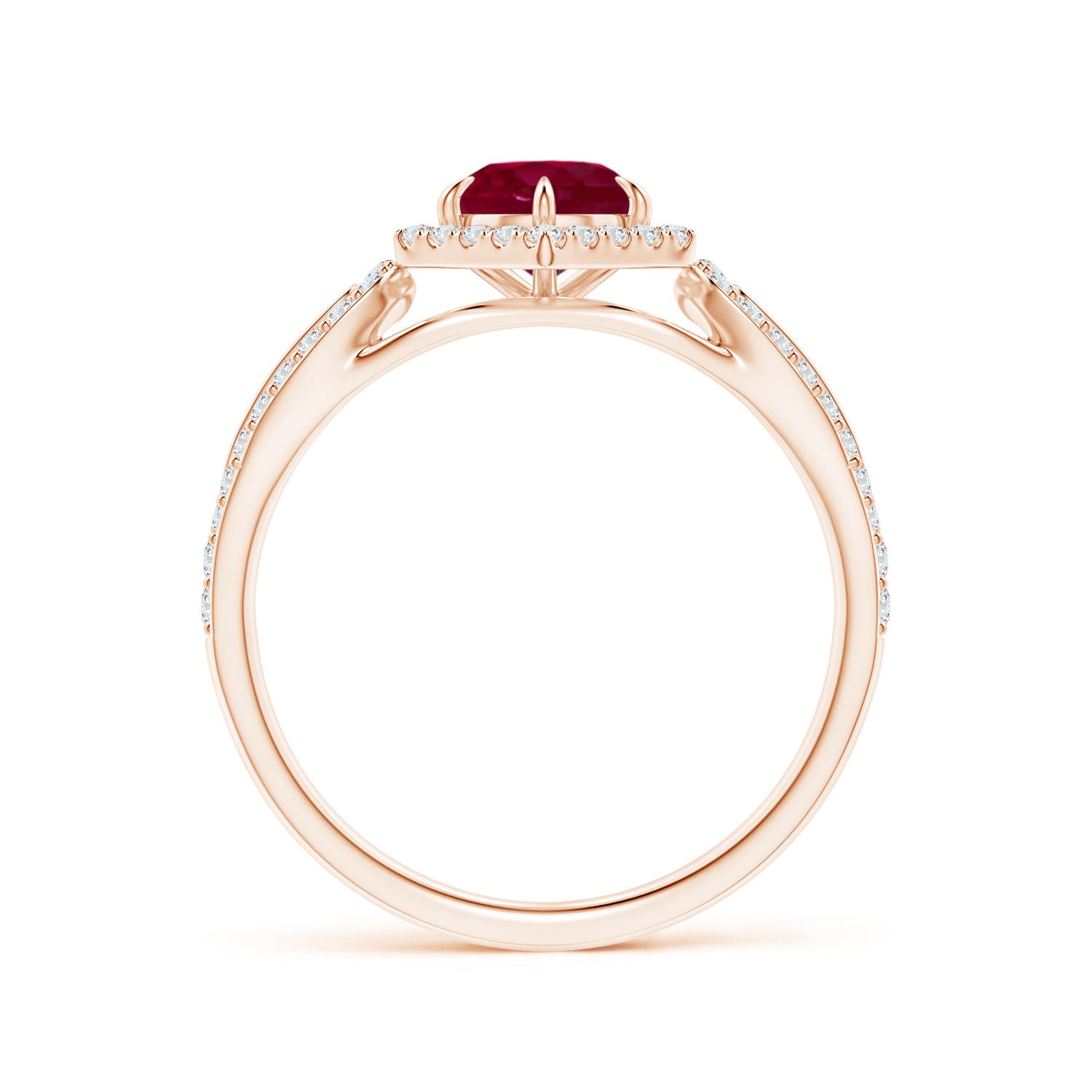 A - Ruby / 0.92 CT / 14 KT Rose Gold