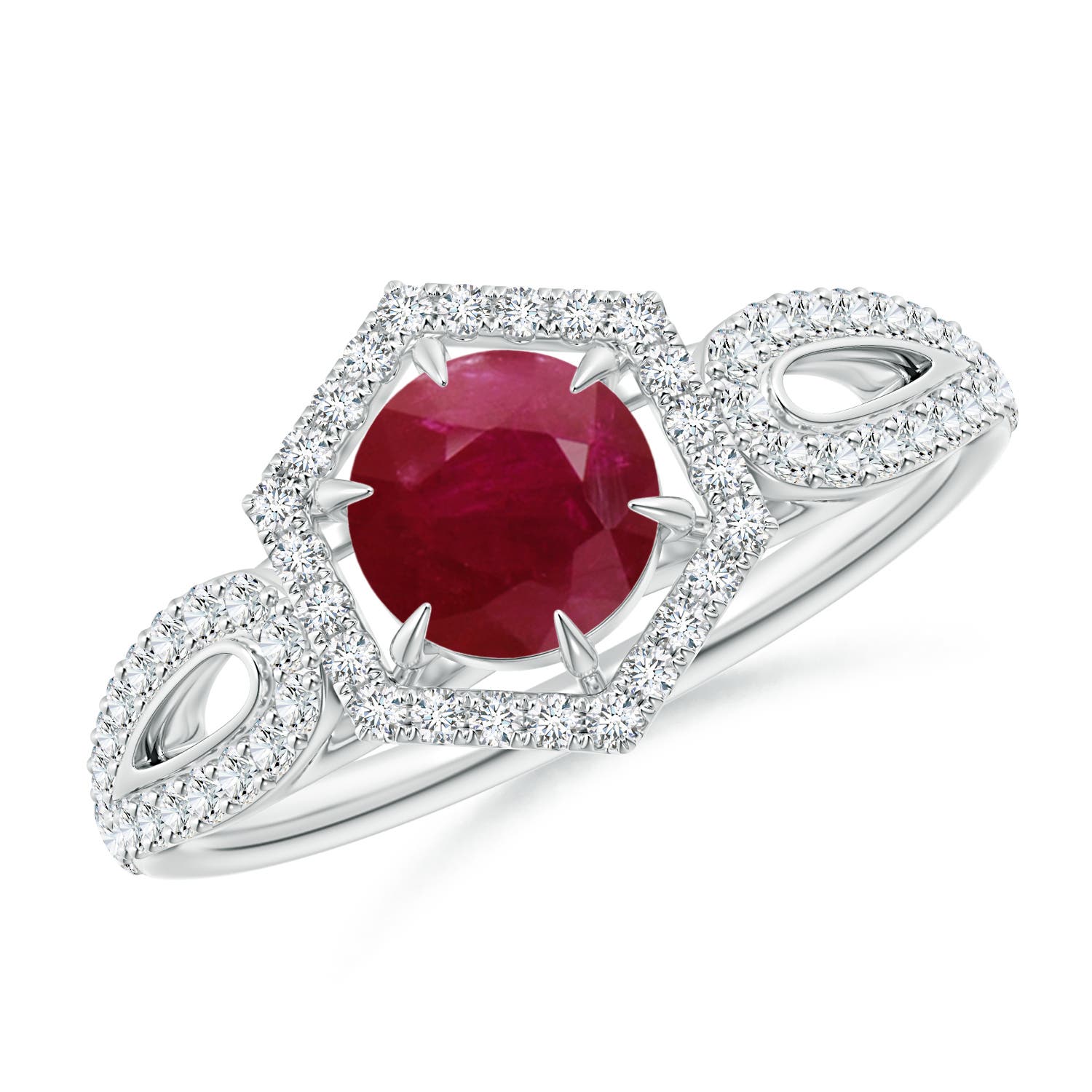 A - Ruby / 0.92 CT / 14 KT White Gold