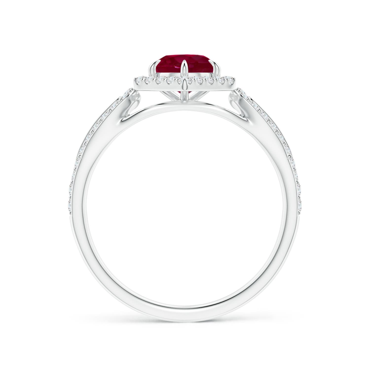 A - Ruby / 0.92 CT / 14 KT White Gold