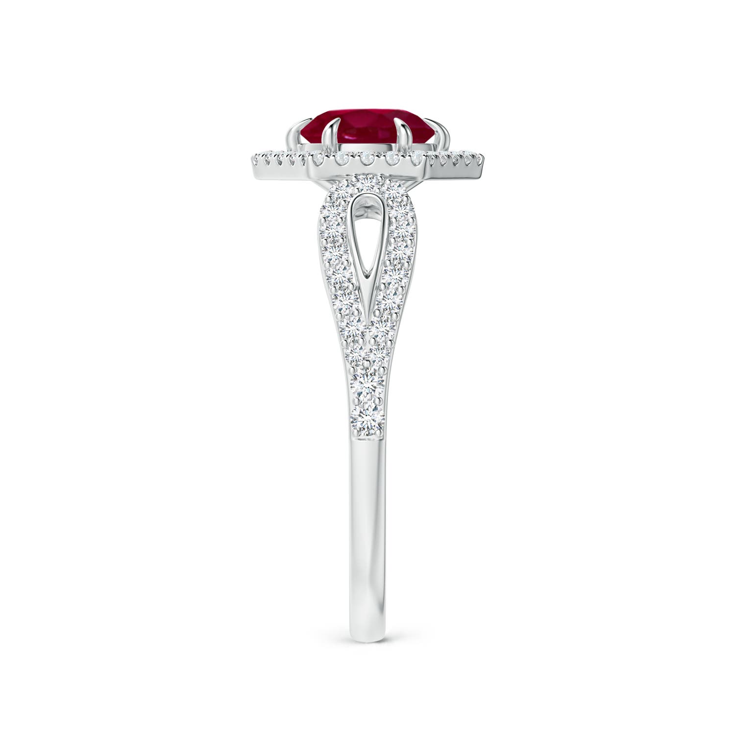 A - Ruby / 0.92 CT / 14 KT White Gold