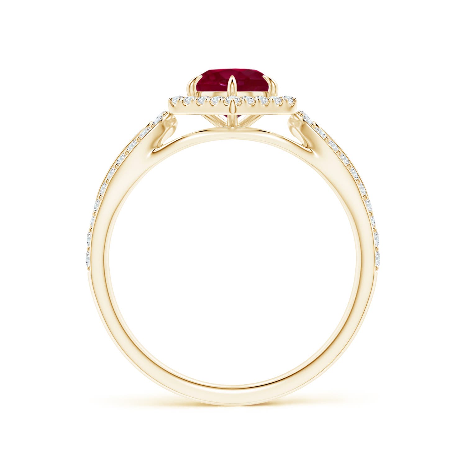 A - Ruby / 0.92 CT / 14 KT Yellow Gold