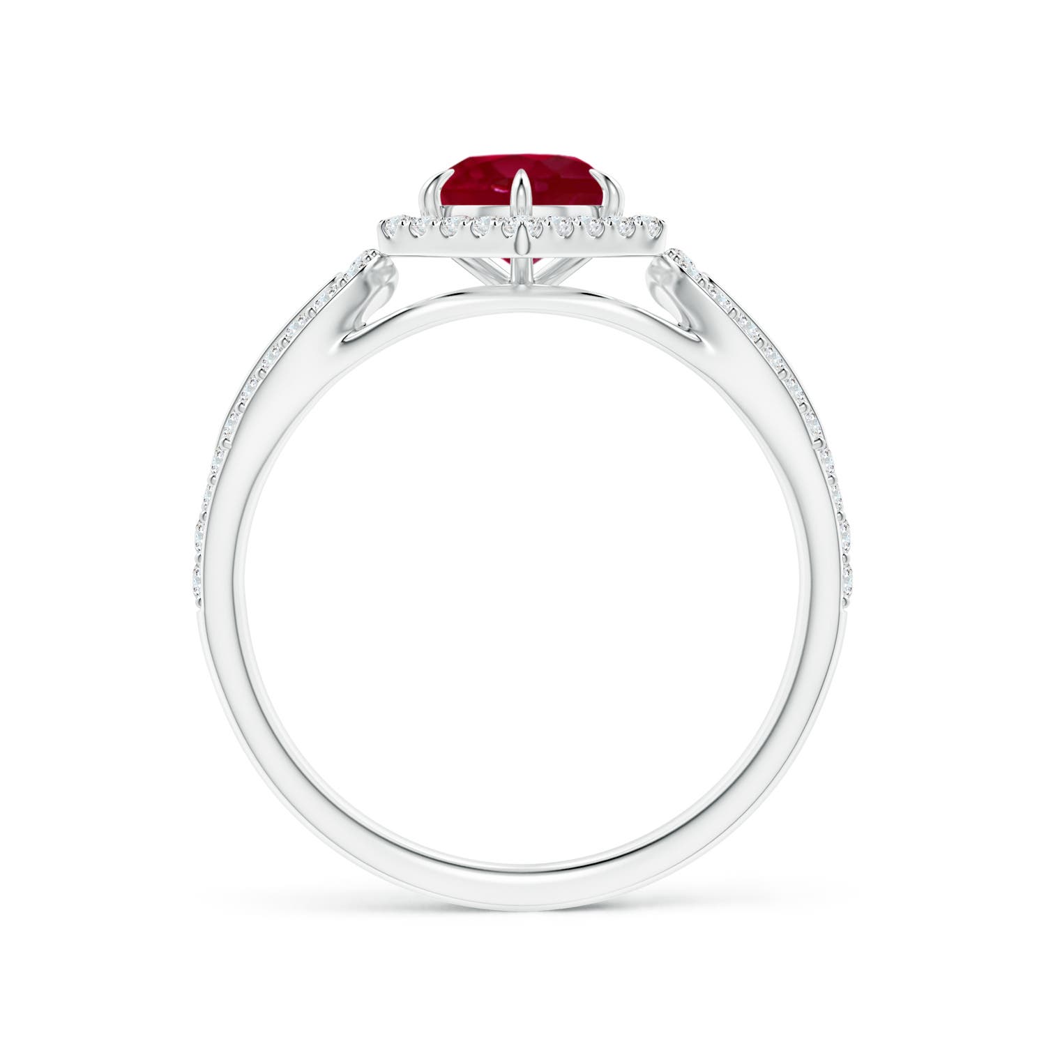 AA - Ruby / 0.92 CT / 14 KT White Gold