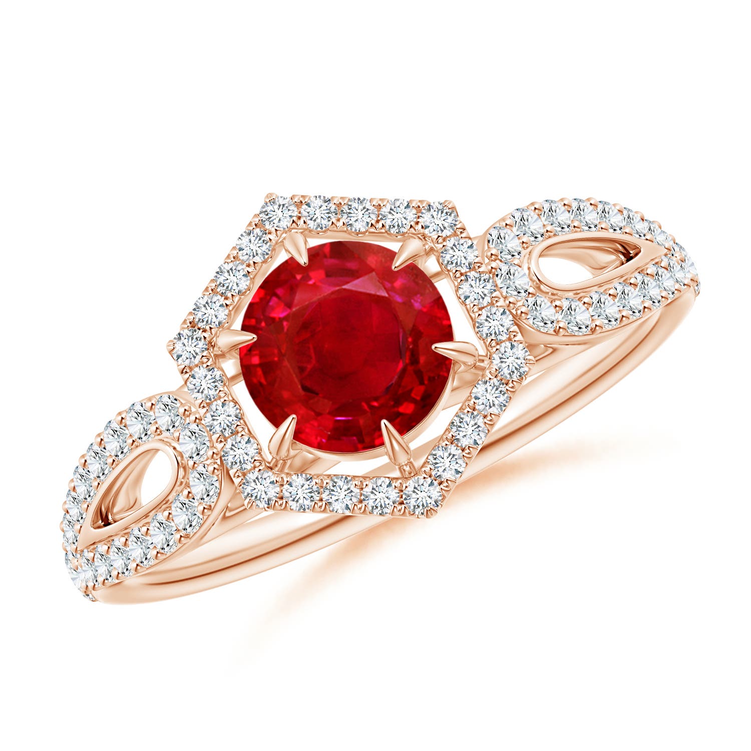 AAA - Ruby / 0.92 CT / 14 KT Rose Gold