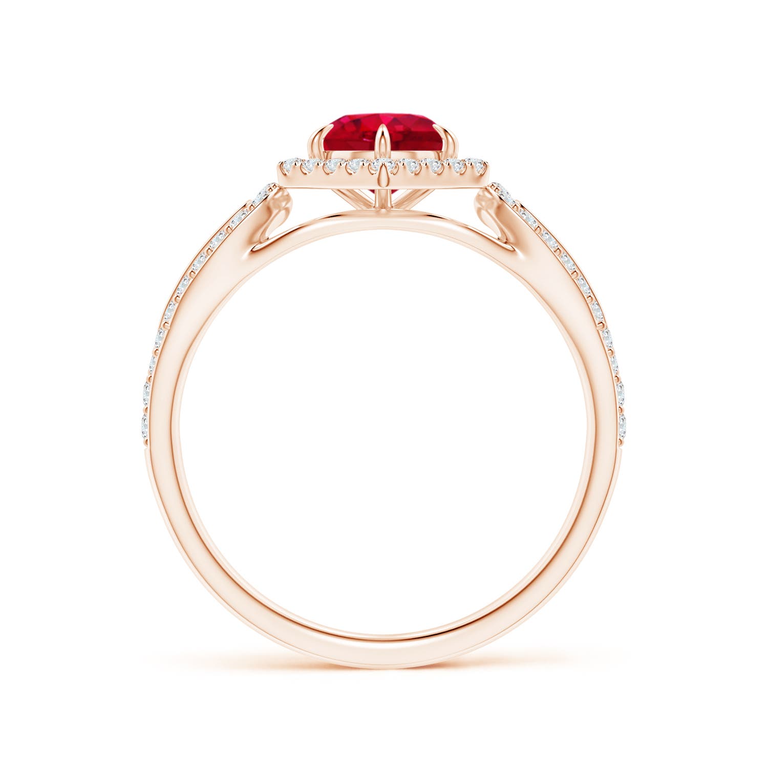 AAA - Ruby / 0.92 CT / 14 KT Rose Gold