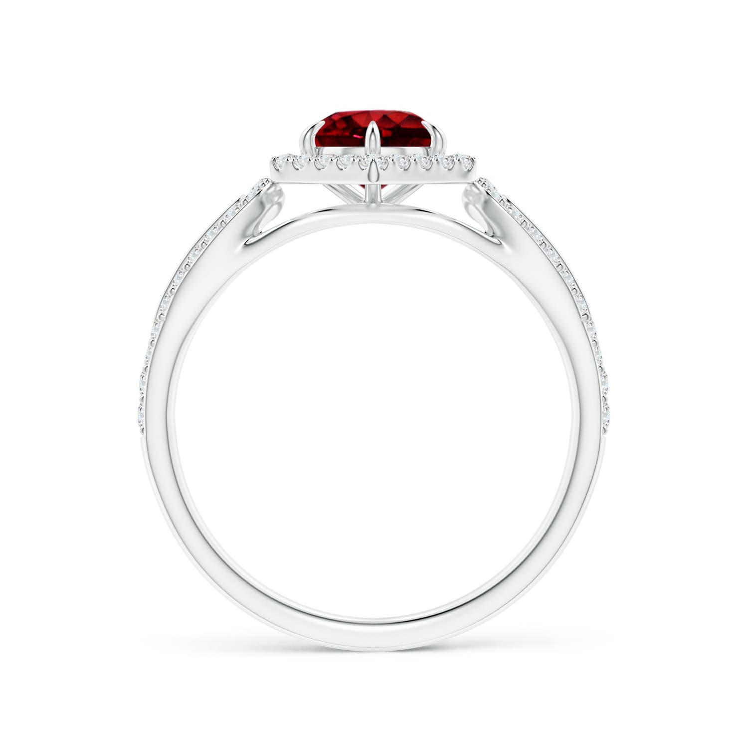 AAAA - Ruby / 0.92 CT / 14 KT White Gold