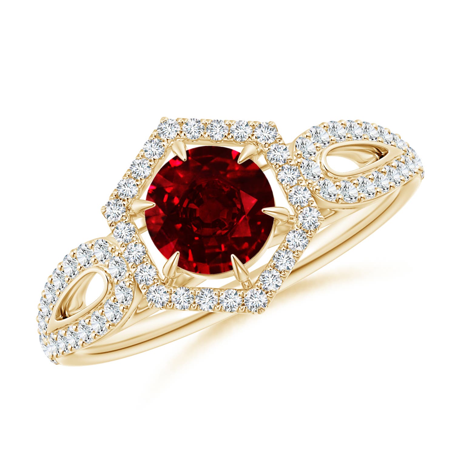 AAAA - Ruby / 0.92 CT / 14 KT Yellow Gold