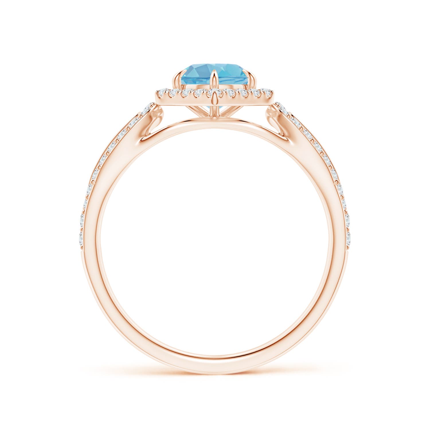 A - Swiss Blue Topaz / 0.92 CT / 14 KT Rose Gold