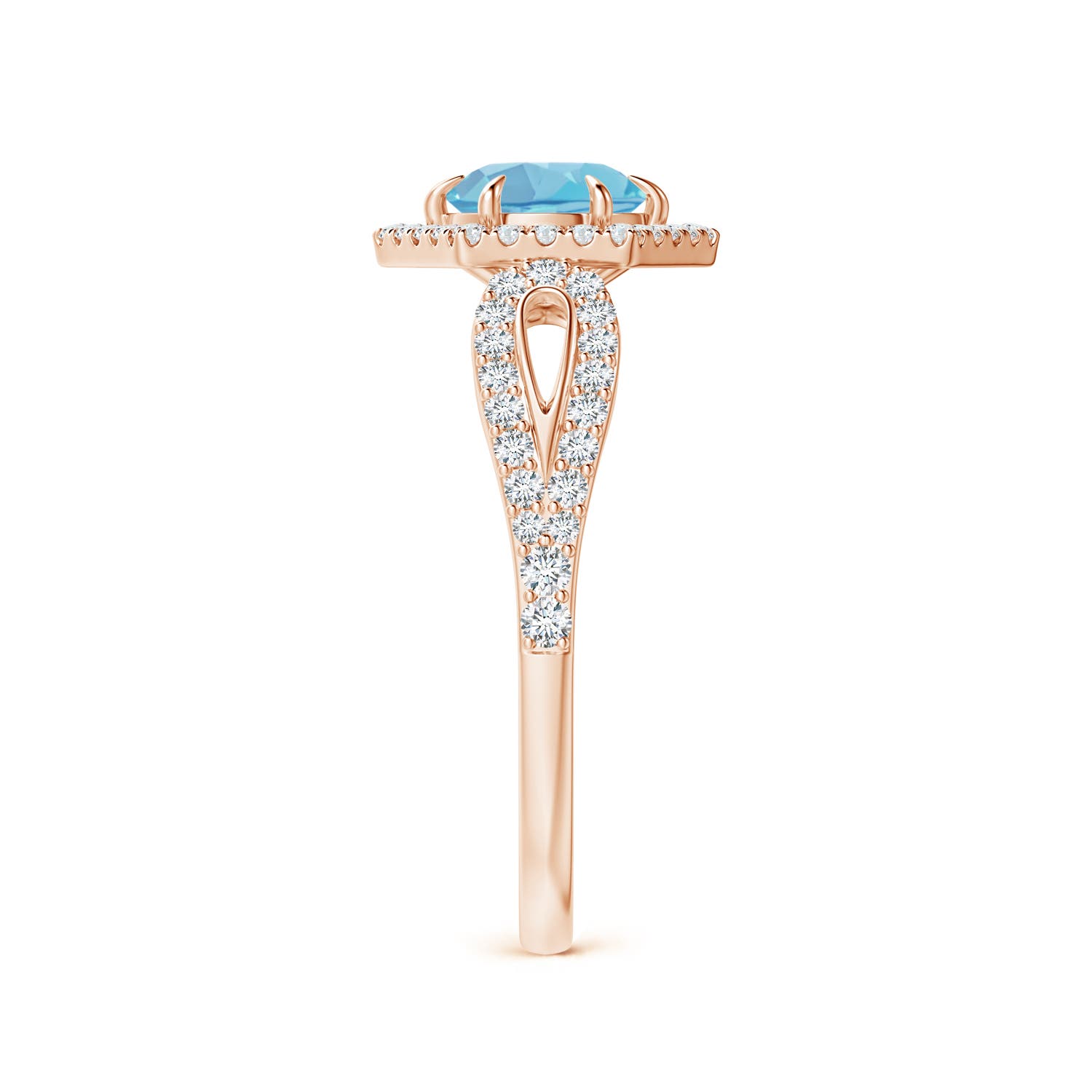 A - Swiss Blue Topaz / 0.92 CT / 14 KT Rose Gold