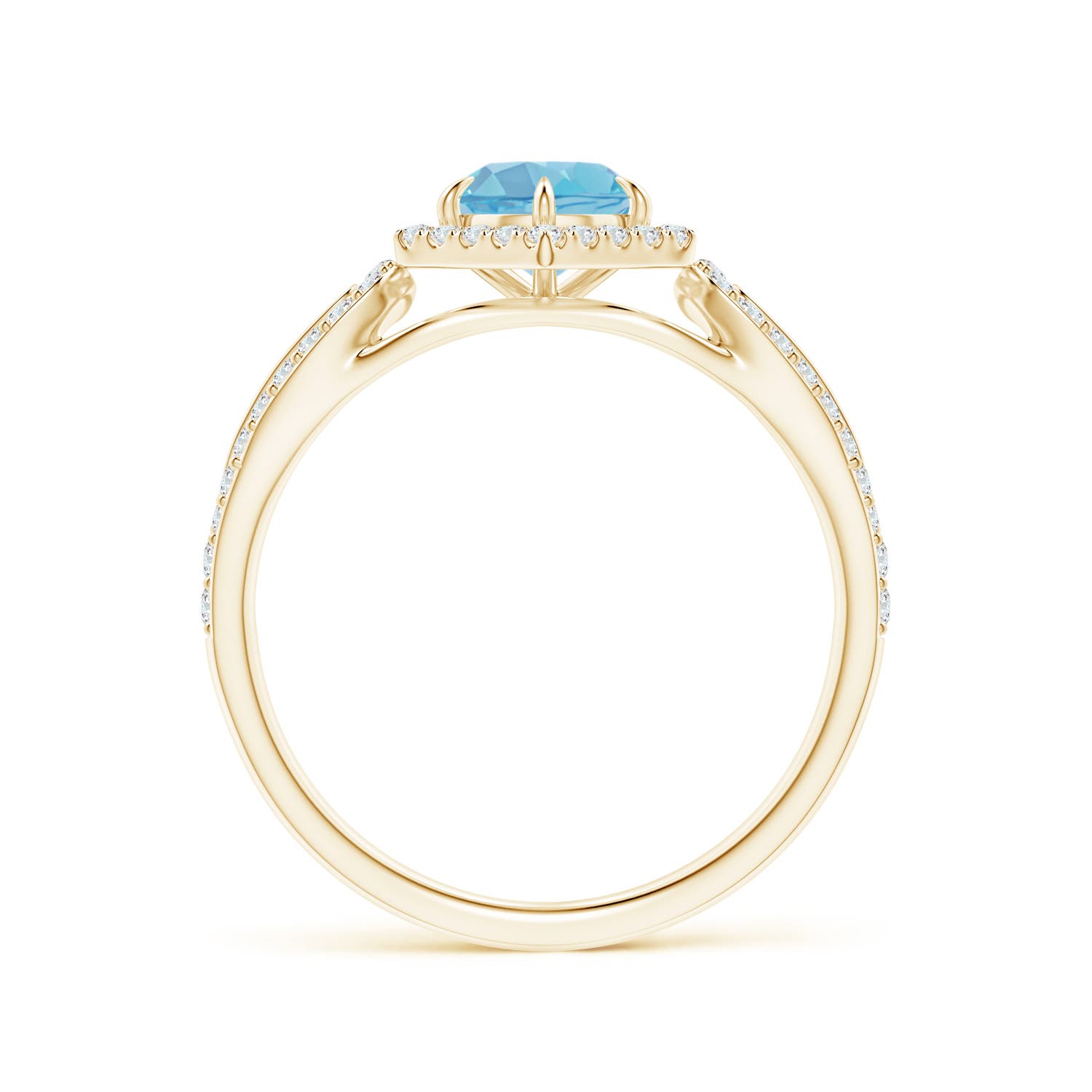 A - Swiss Blue Topaz / 0.92 CT / 14 KT Yellow Gold