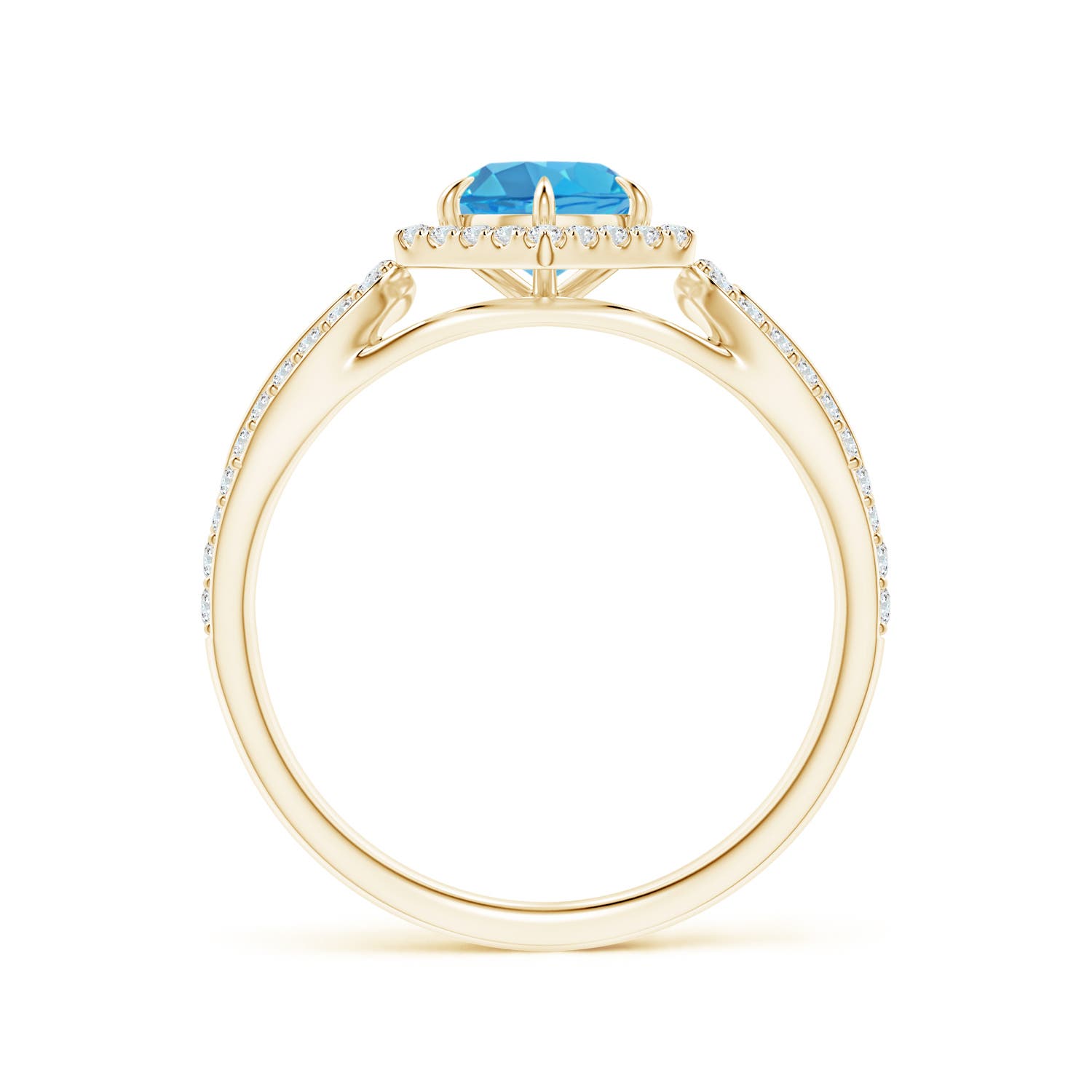 AA - Swiss Blue Topaz / 0.92 CT / 14 KT Yellow Gold