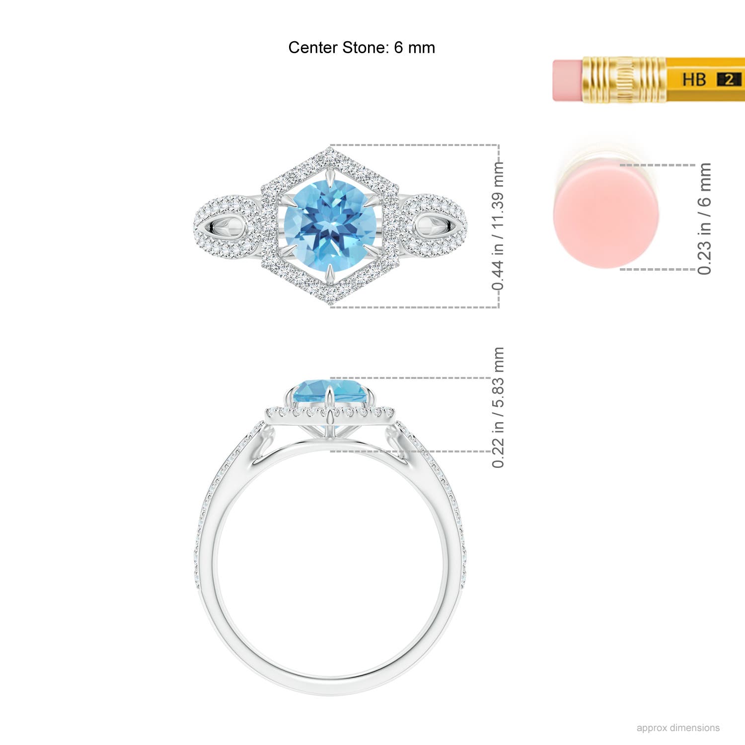 A - Swiss Blue Topaz / 1.41 CT / 14 KT White Gold