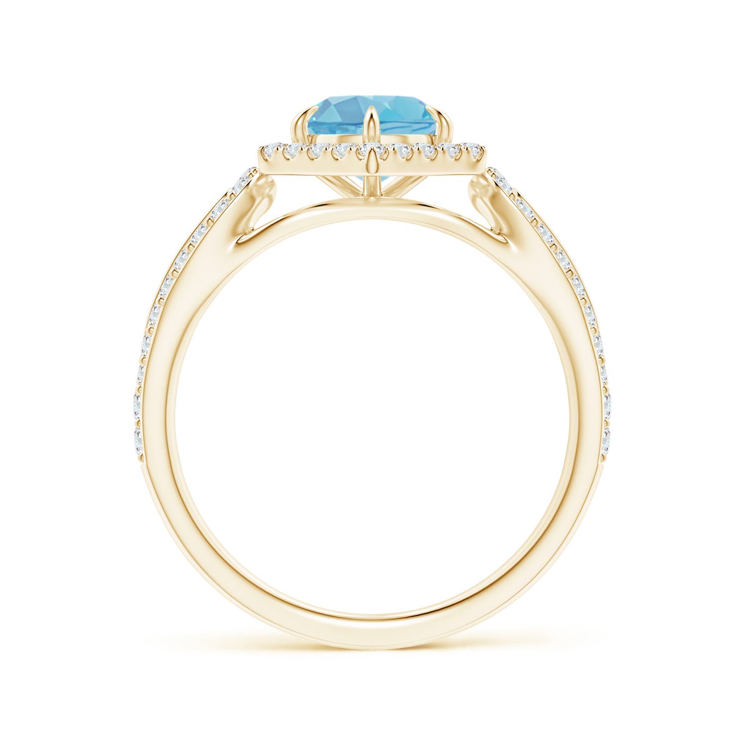 A - Swiss Blue Topaz / 1.41 CT / 14 KT Yellow Gold