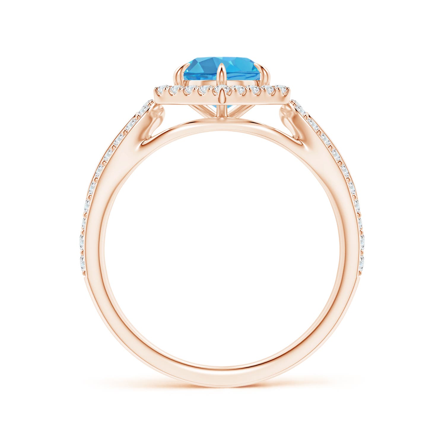 AA - Swiss Blue Topaz / 1.41 CT / 14 KT Rose Gold